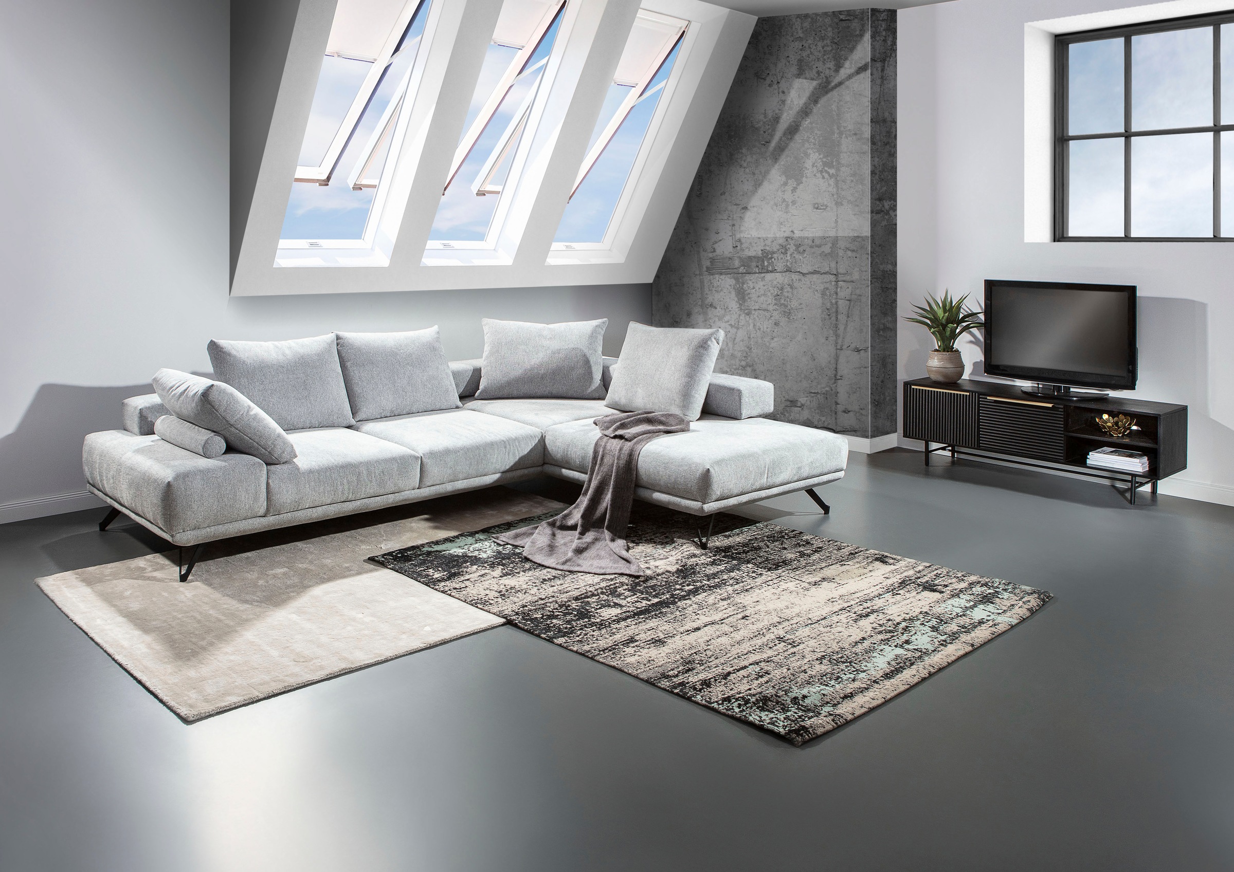 Gutmann Factory Hochflor-Teppich "Puffy 63704" rechteckig 100 mm Höhe Vinta günstig online kaufen