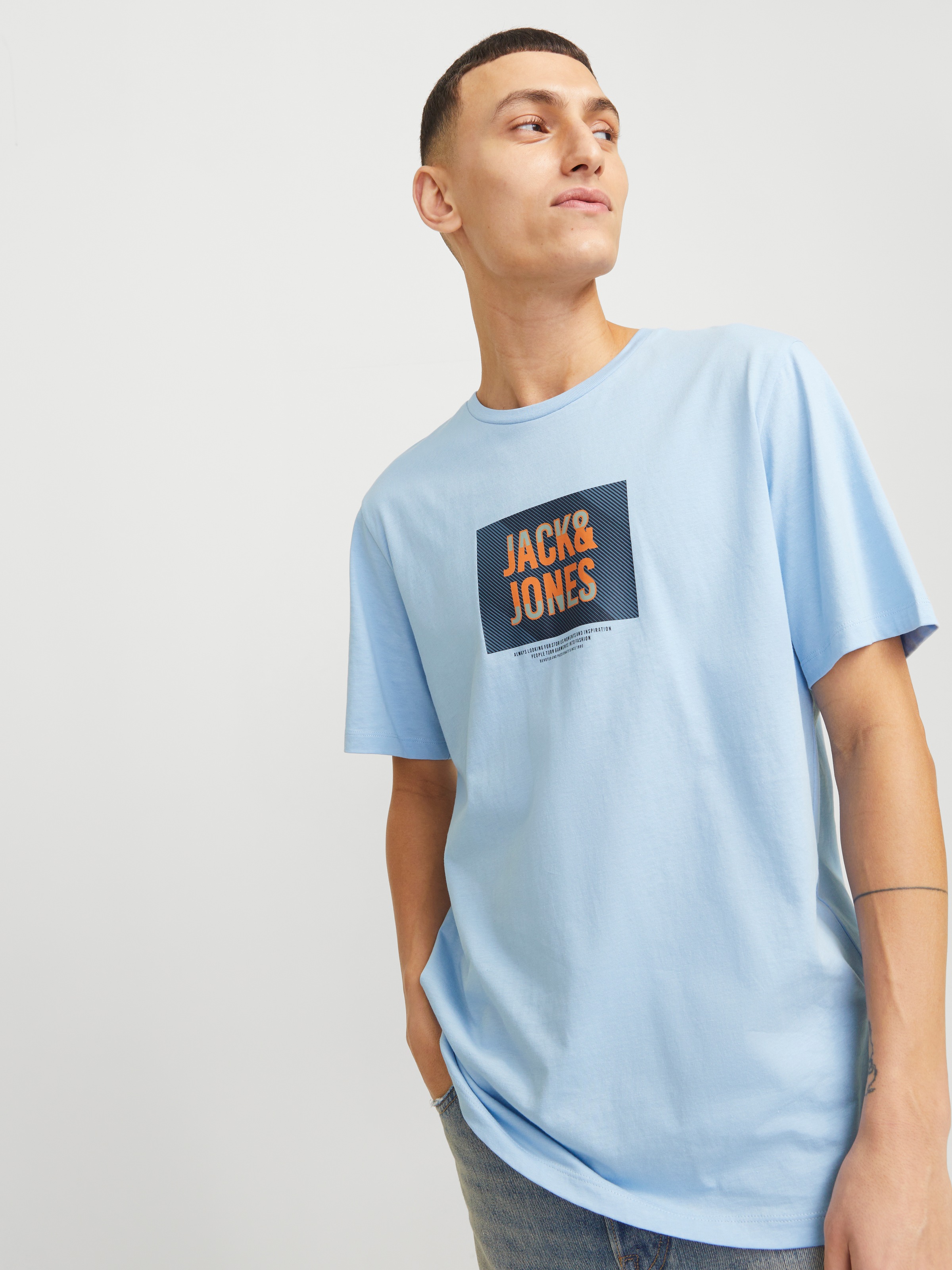 Jack & Jones Print-Shirt "JJHUDSON – Print-Shirt mit Rundhals und Loose Fit günstig online kaufen