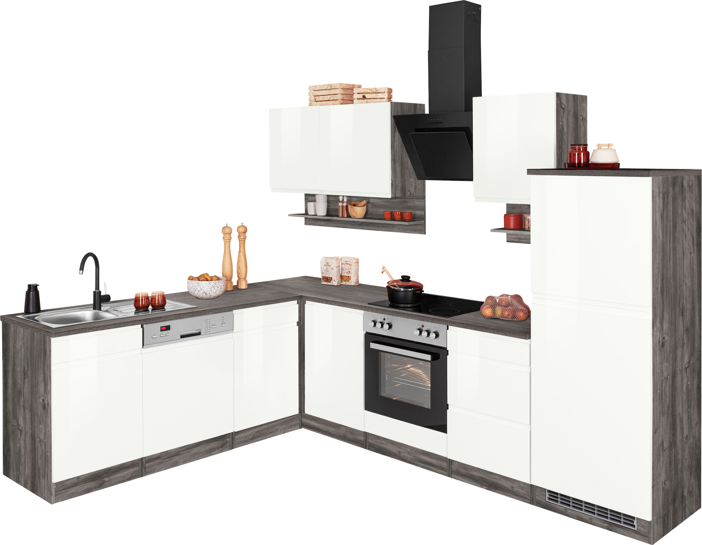 HELD MÖBEL Winkelküche "Virginia", Stellbreite 220/280 cm, wahlweise mit E- günstig online kaufen