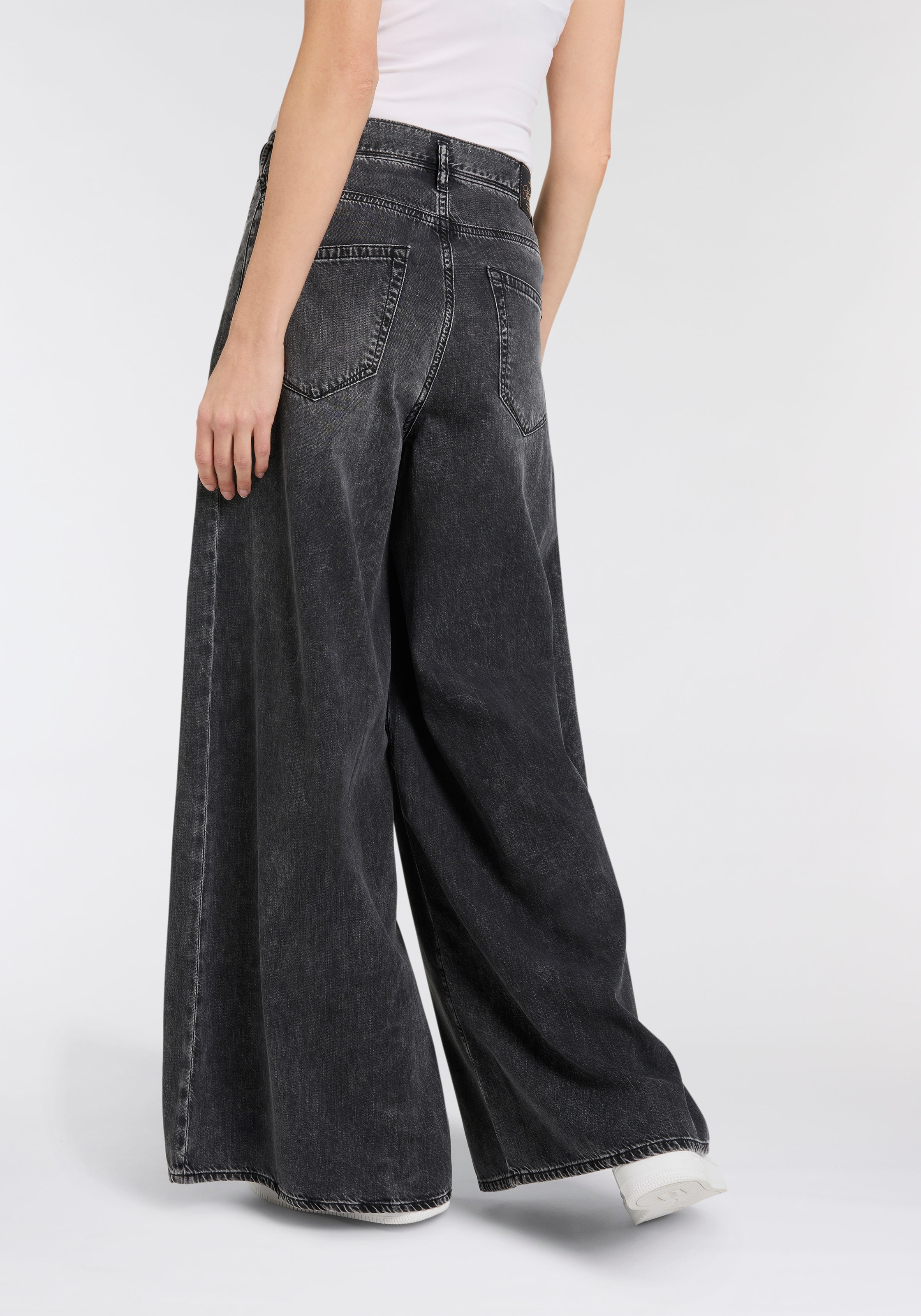 Herrlicher Weite Jeans "Shyra Palazzo Denim Black", mit hoher Leibhöhe, Sei günstig online kaufen