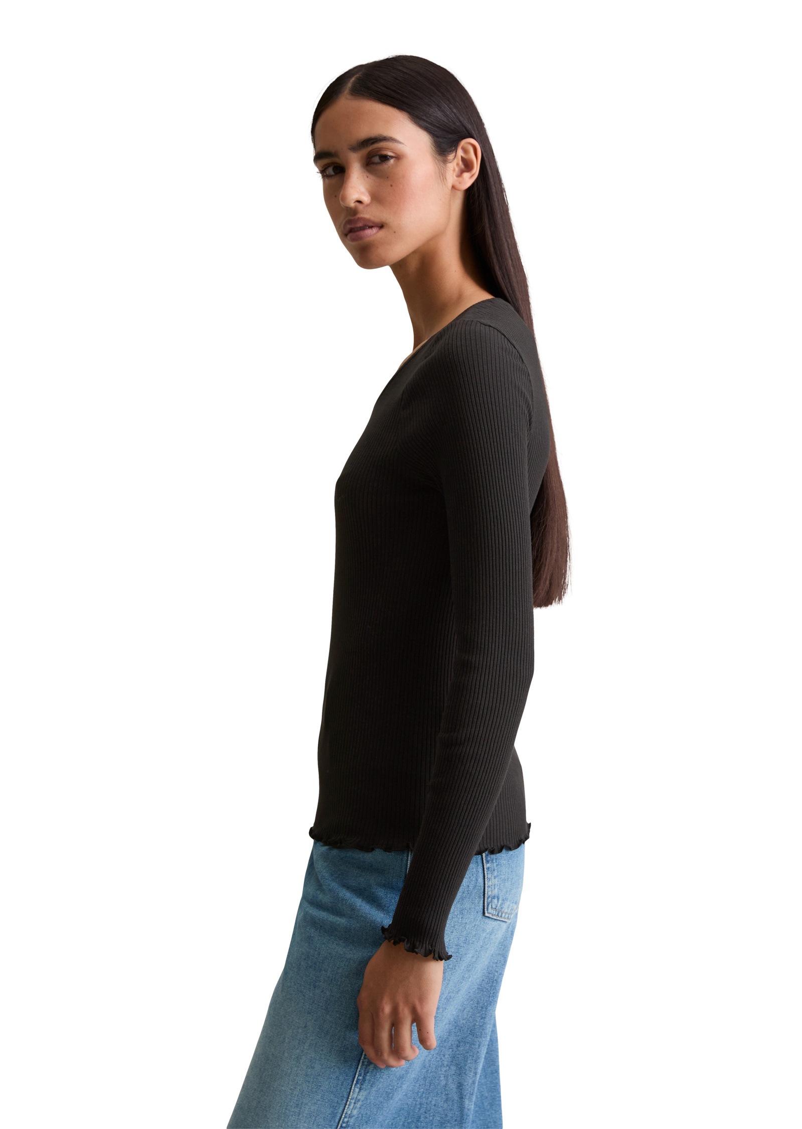 Marc OPolo DENIM Langarmshirt "aus Organic-Cotton-Stretch" günstig online kaufen