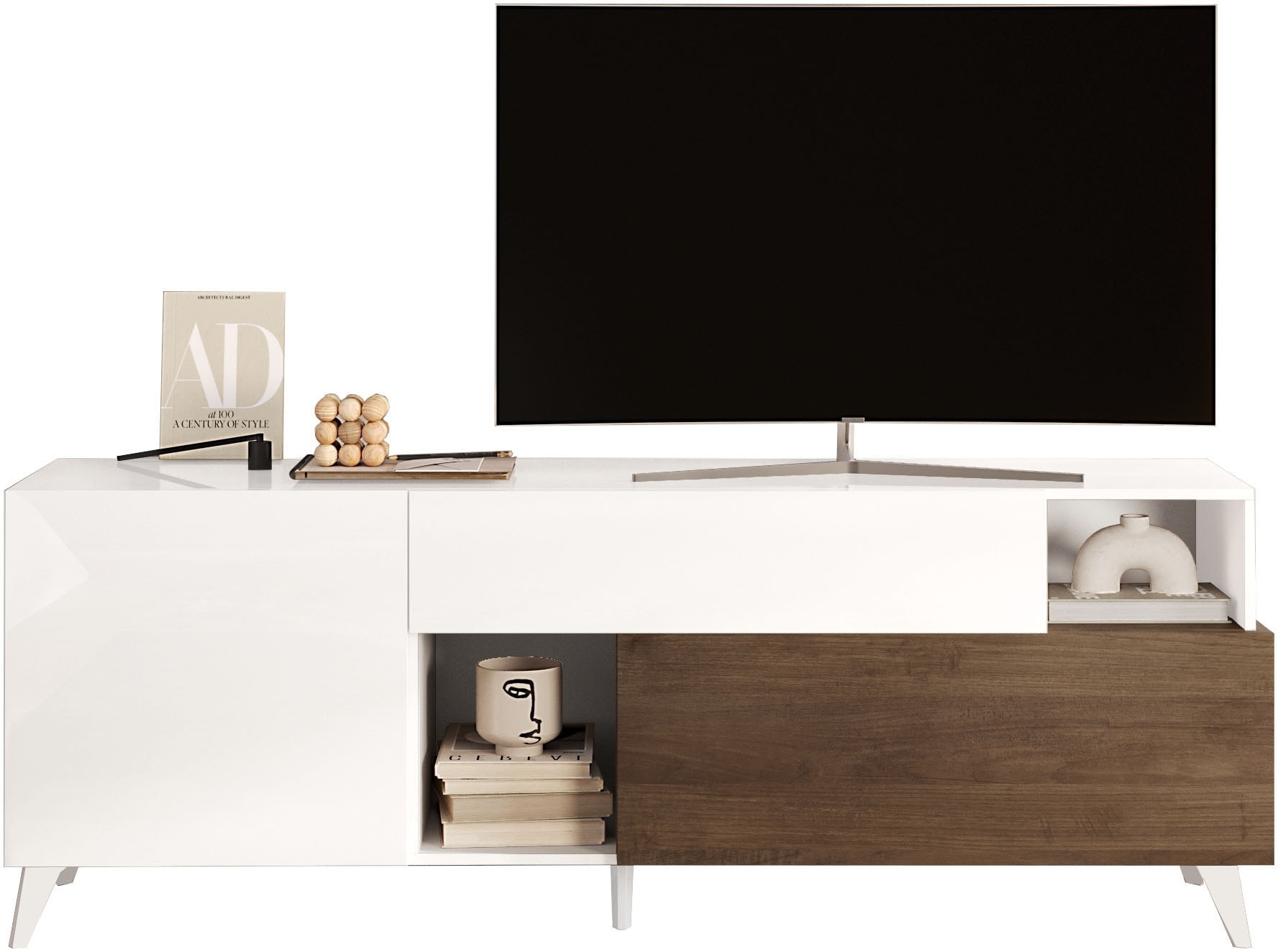 Home affaire Lowboard "Monaco in Breite 181 cm, TV-Schrank mit Tür, Klappe günstig online kaufen