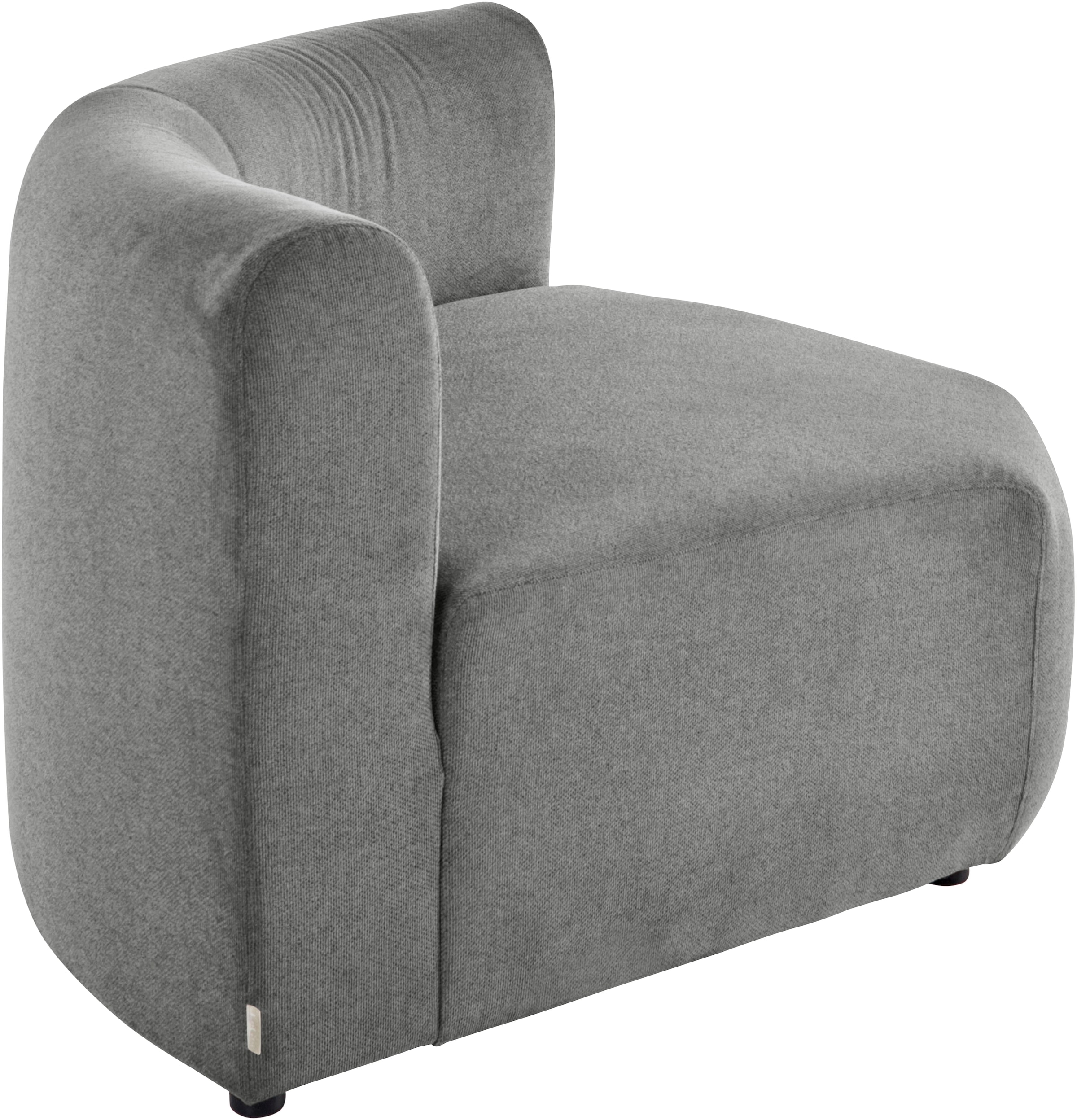 LeGer Home by Lena Gercke Sofa-Eckelement »LYZA mit gerundeter Rückenlehne, Maße B/T/H: 122/104/74 cm«, als Modul oder separat verwendbar, für individuelle Zusammenstellung