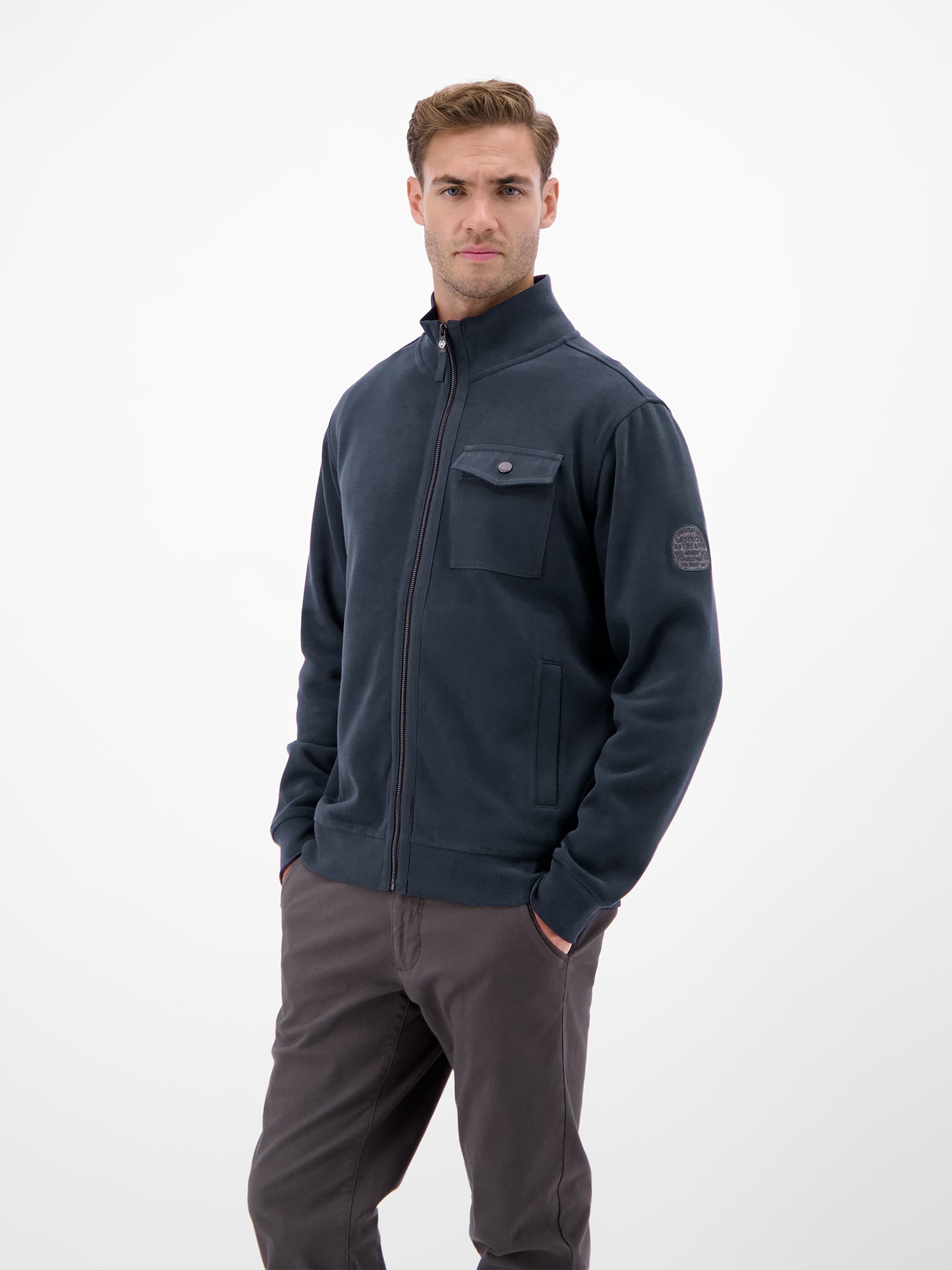 LERROS Sweatjacke »LERROS Sweatjacke für Herren, modisch-sportiv«