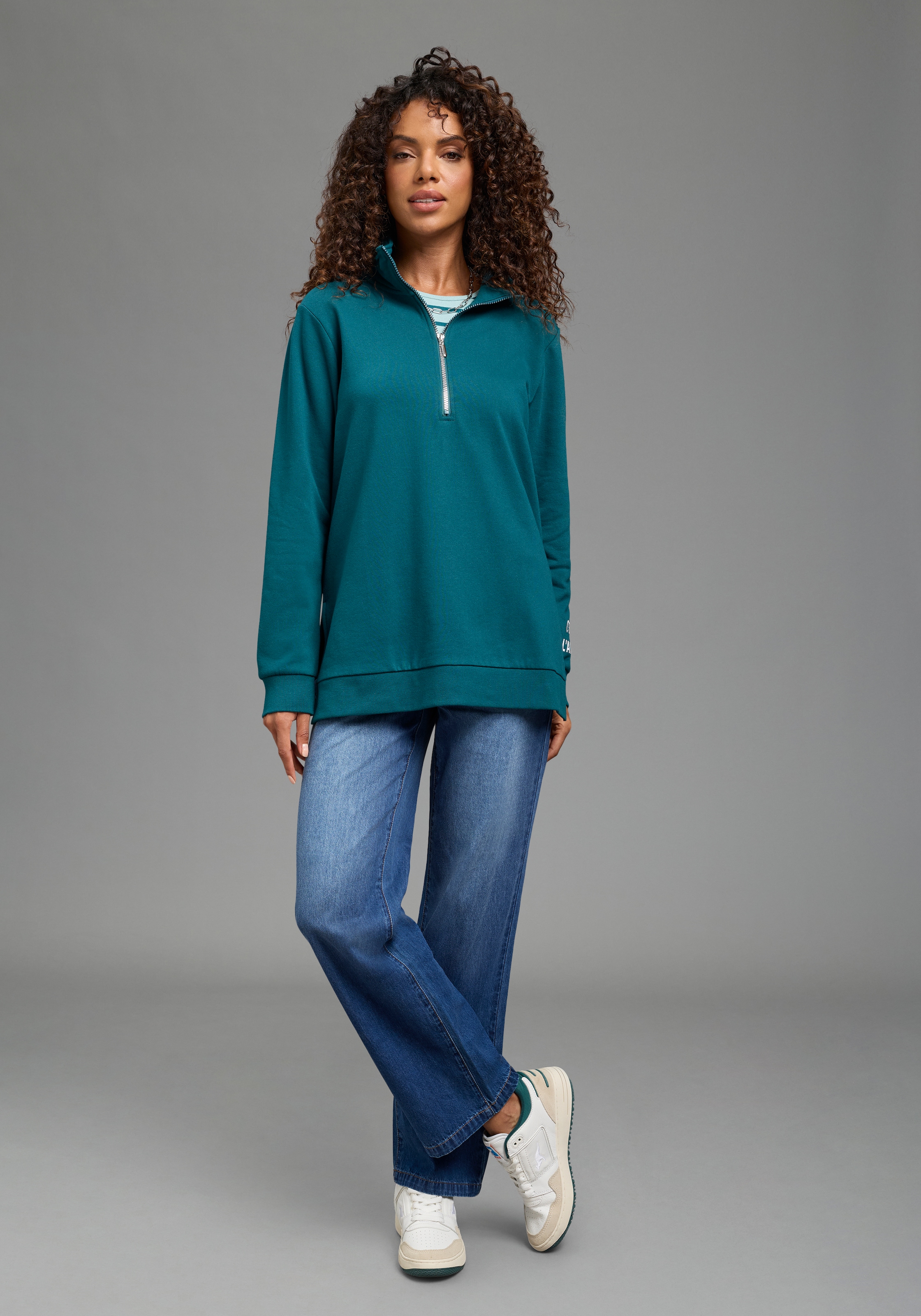 Laura Scott Longsweatshirt , in großen Größen verfügbar
