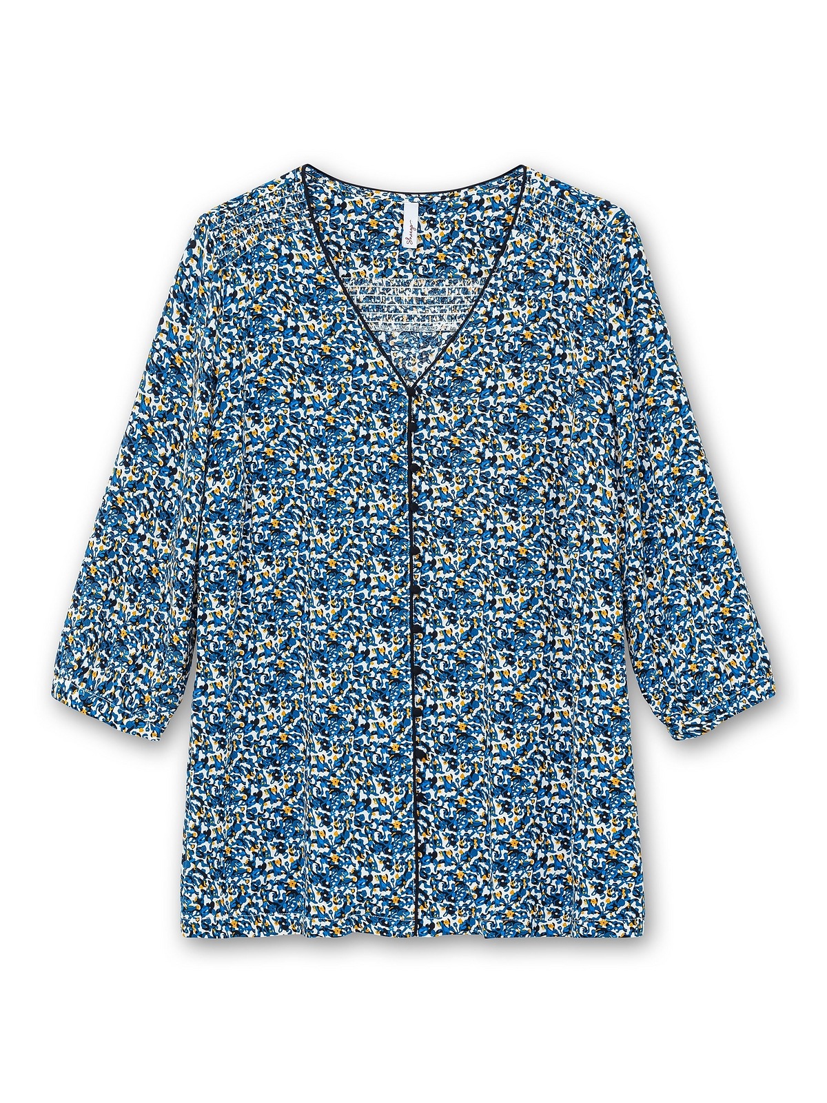Sheego Shirtbluse »Große Größen«, mit Smok- und Kontrastdetails