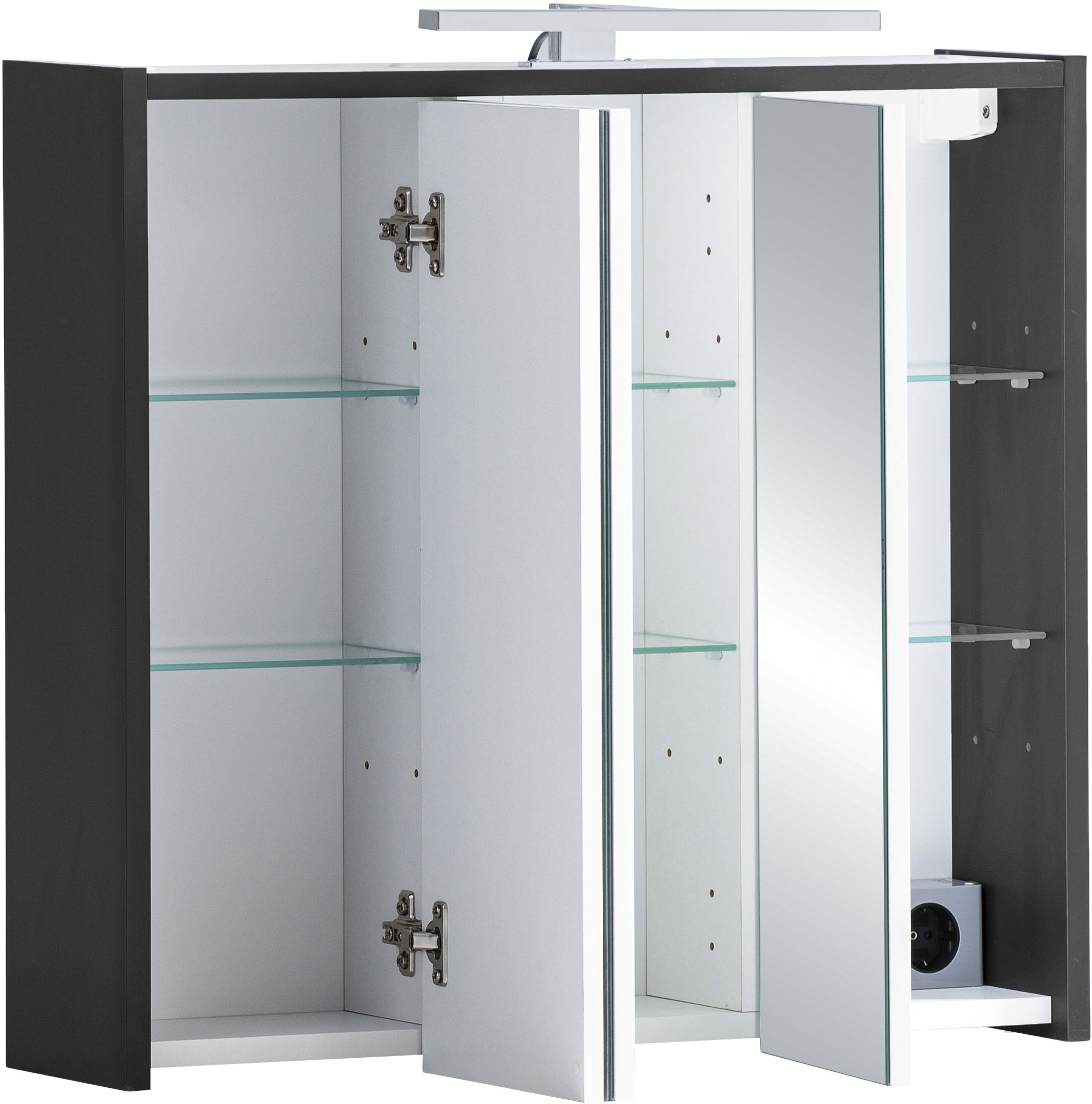 Thumbnail - Schildmeyer Spiegelschrank "Sander, Breite 65 cm, LED-Beleuchtung" 1 Stk. tlg. Made in Germany