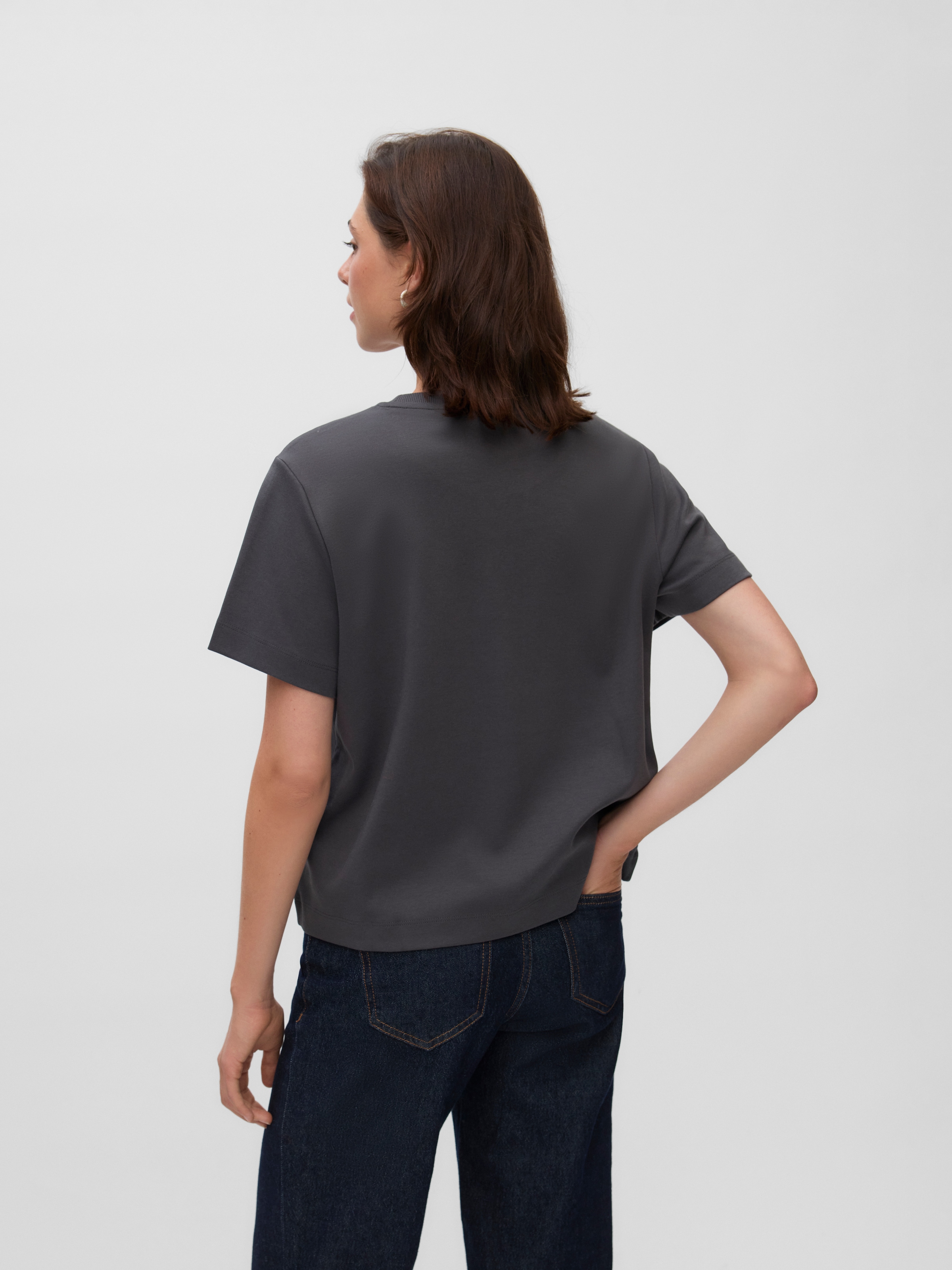 Vero Moda Kurzarmshirt »VMSARA METTE SS TOP BOX JRS GA NOOS« Baumwolle, regular fit