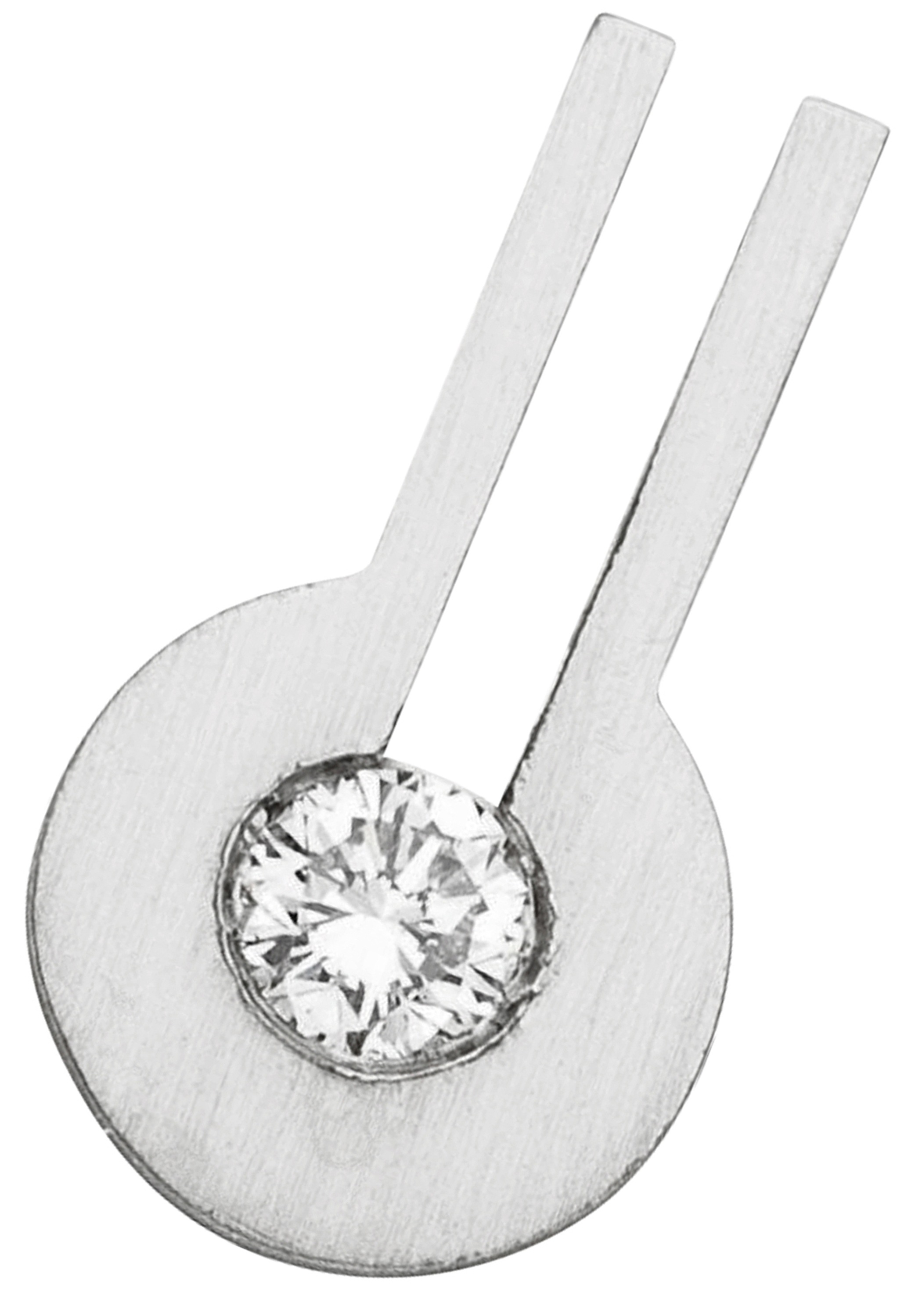 JOBO Damen Kettenanhänger "Kleiner Anhänger Platinanhänger 11 mm", SI = kleine Einschlüsse, Diamanten Platin 950platin 950, Diamanten, Platin 950,