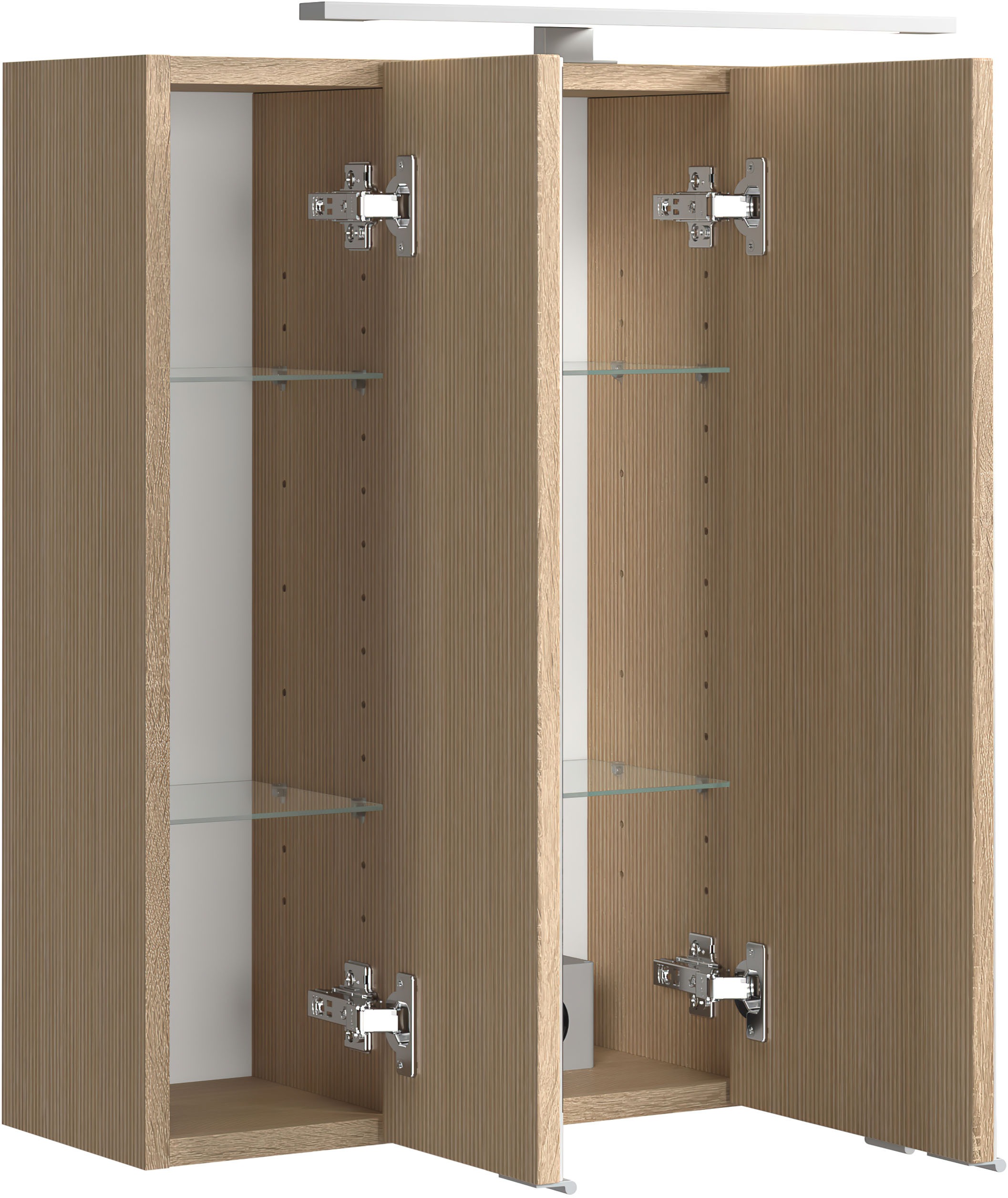 welltime Badmöbel-Set »Eixo«, Set 120 cm breit, Badmöbel mit LED-Beleuchtung
