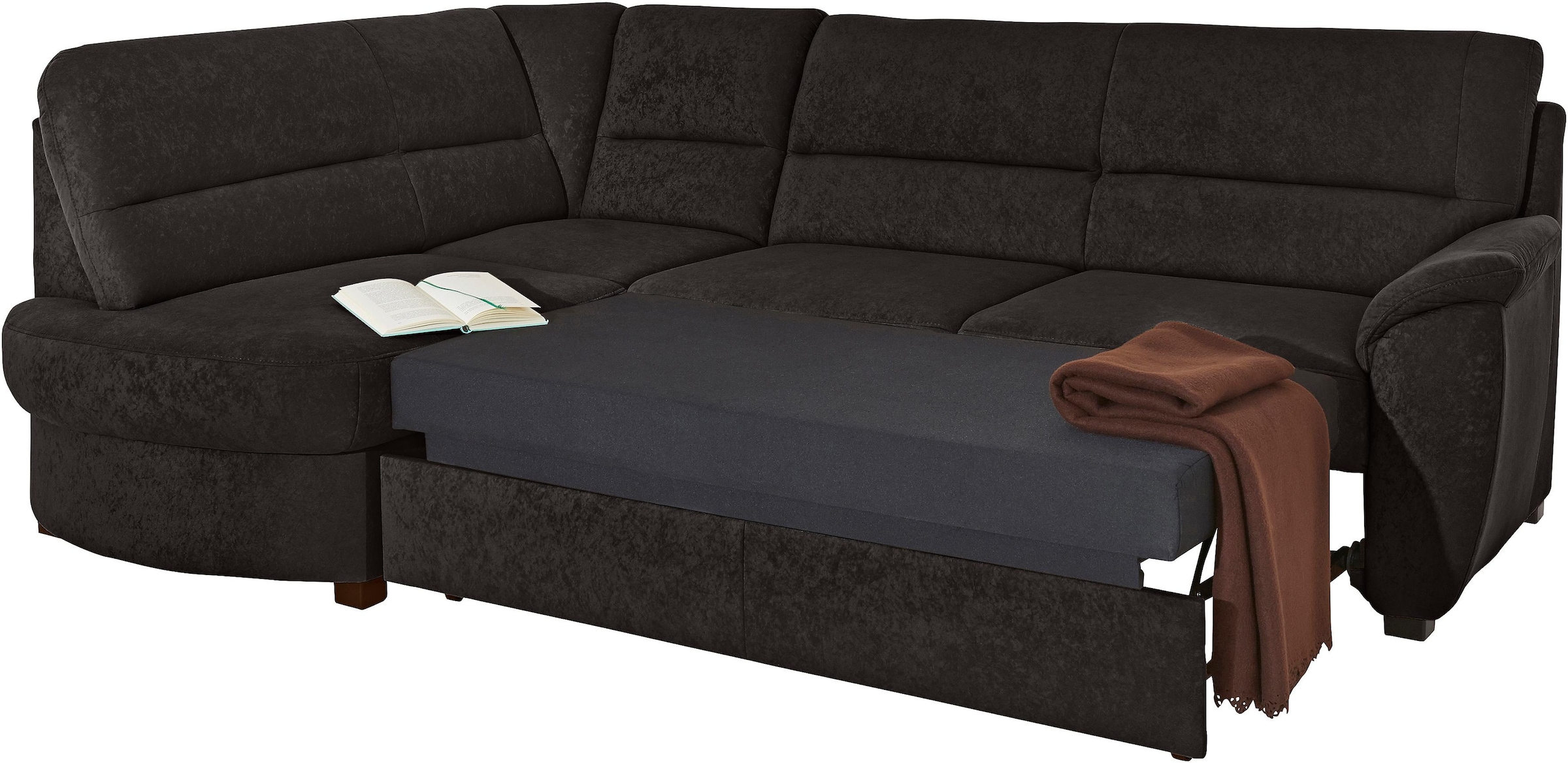 sit&more Ecksofa »Pandora L-Form«, wahlweise mit Bettfunktion und Bettkasten