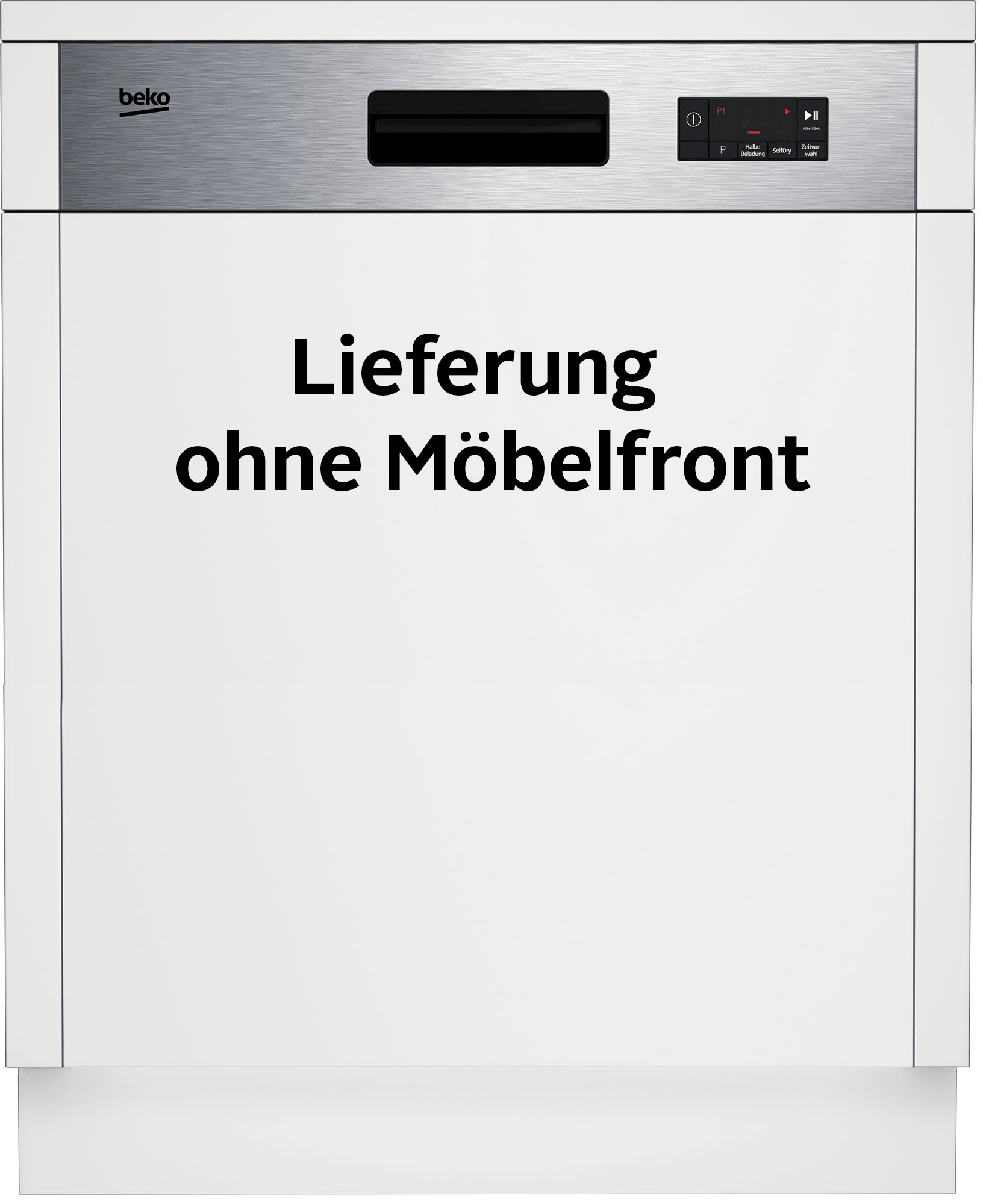 BEKO teilintegrierbarer Geschirrspüler "BDSN15O30X 7688901677", 14 Maßgedecke, hocheinbaufähig