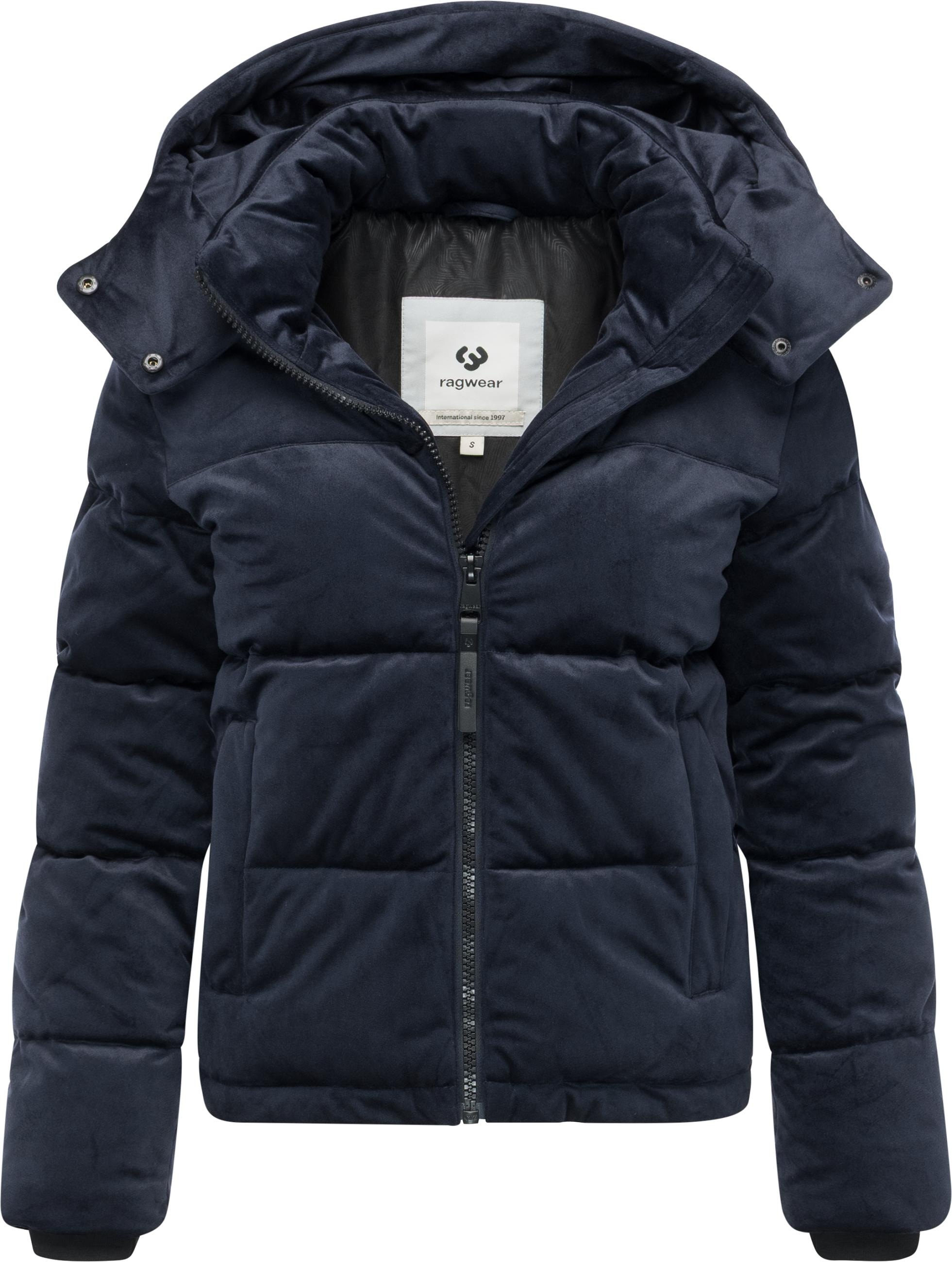 Ragwear Steppjacke »Roobie Velvet YOUMODO«, mit Kapuze, Gesteppte Winterjacke in Samtoptik mit Kapuze