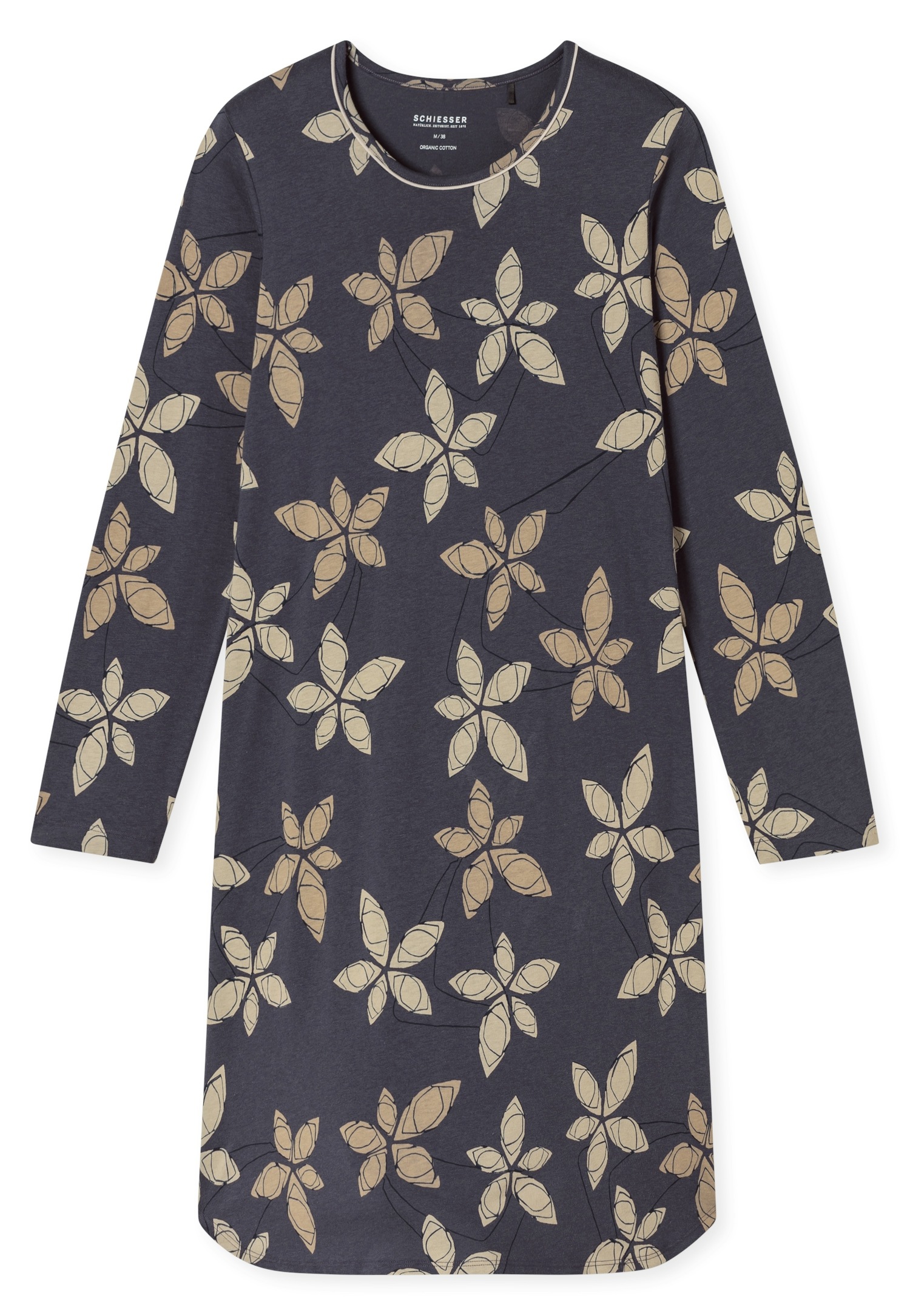 Schiesser Nachthemd "Comfort Nightwear", florales Muster, langärmelig, Sing günstig online kaufen