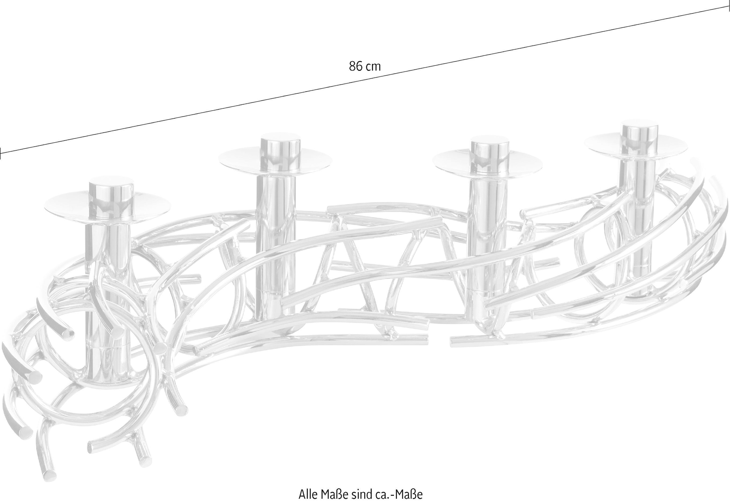 Fink Kerzenständer »CORONA«, Adventsleuchter, für Stumpenkerzen, Edelstahl  hochglanzpoliert, 86 cm | BAUR