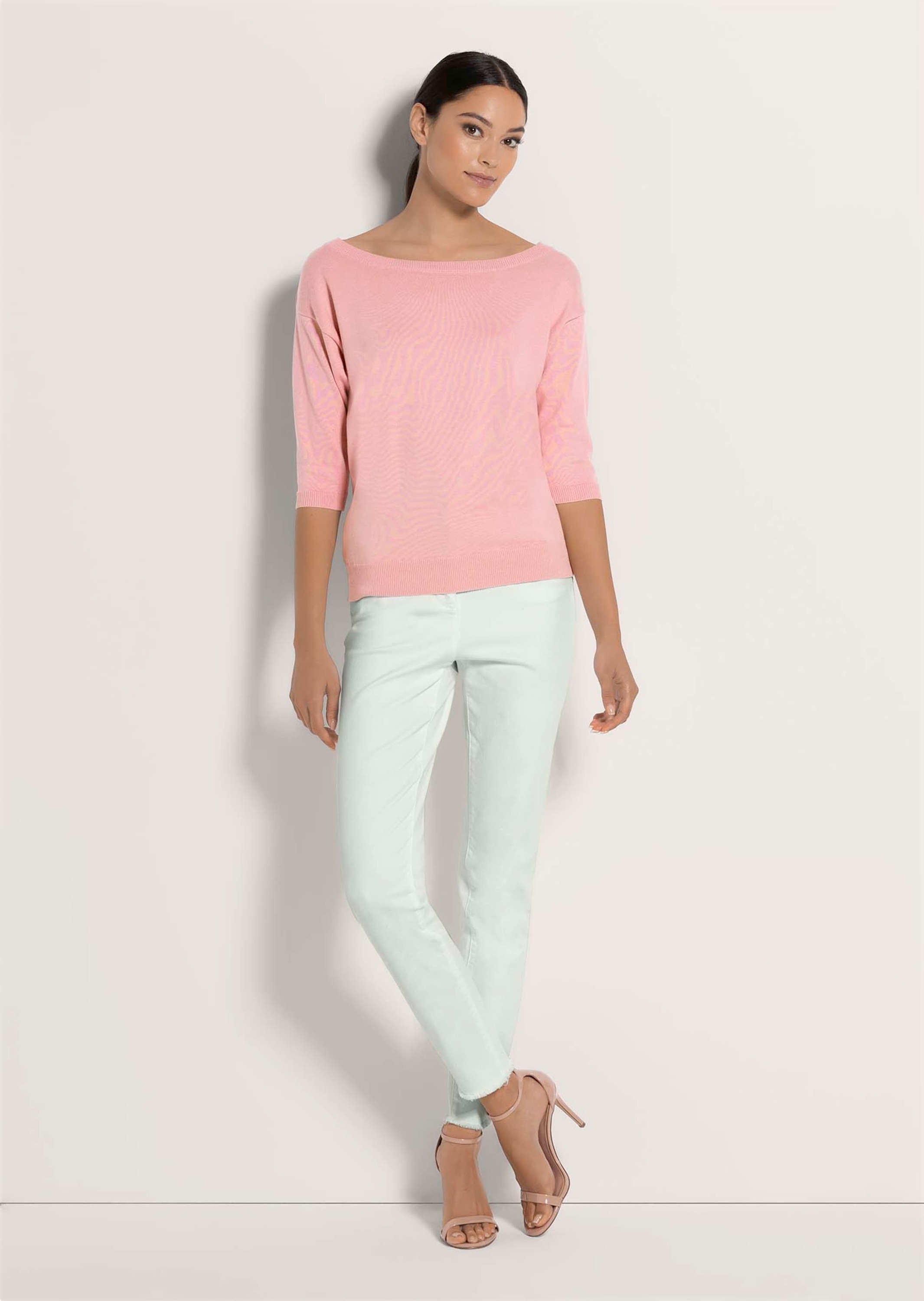 MADELEINE Longpullover "Strickpullover Sommerlicher Baumwollpullover mit 3/ günstig online kaufen