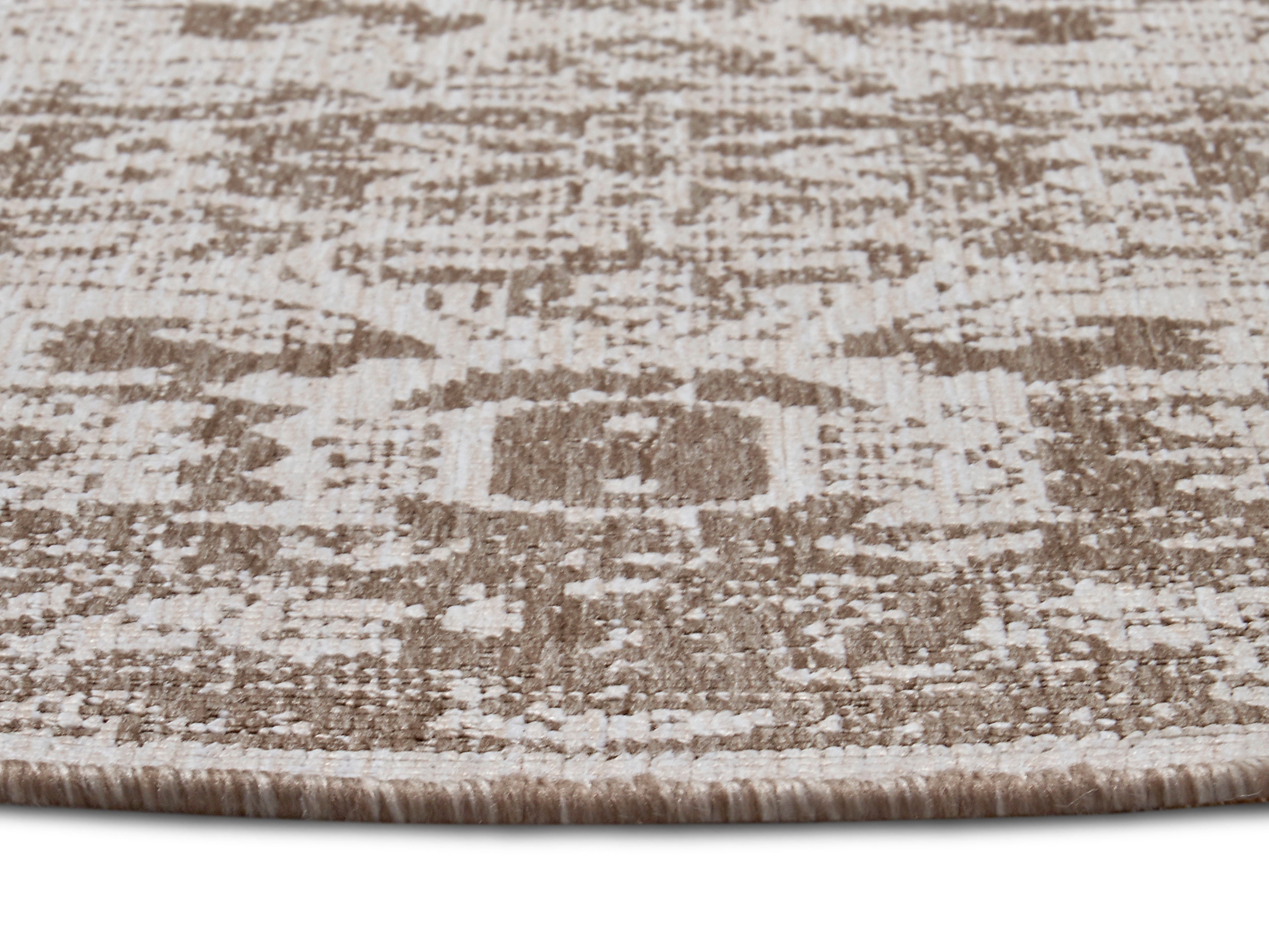 freundin Home Collection Teppich »Jole«, rund, In-und Outdoor geeignet, Mandala, Pflegeleicht, Flachgewebe, Wendbar