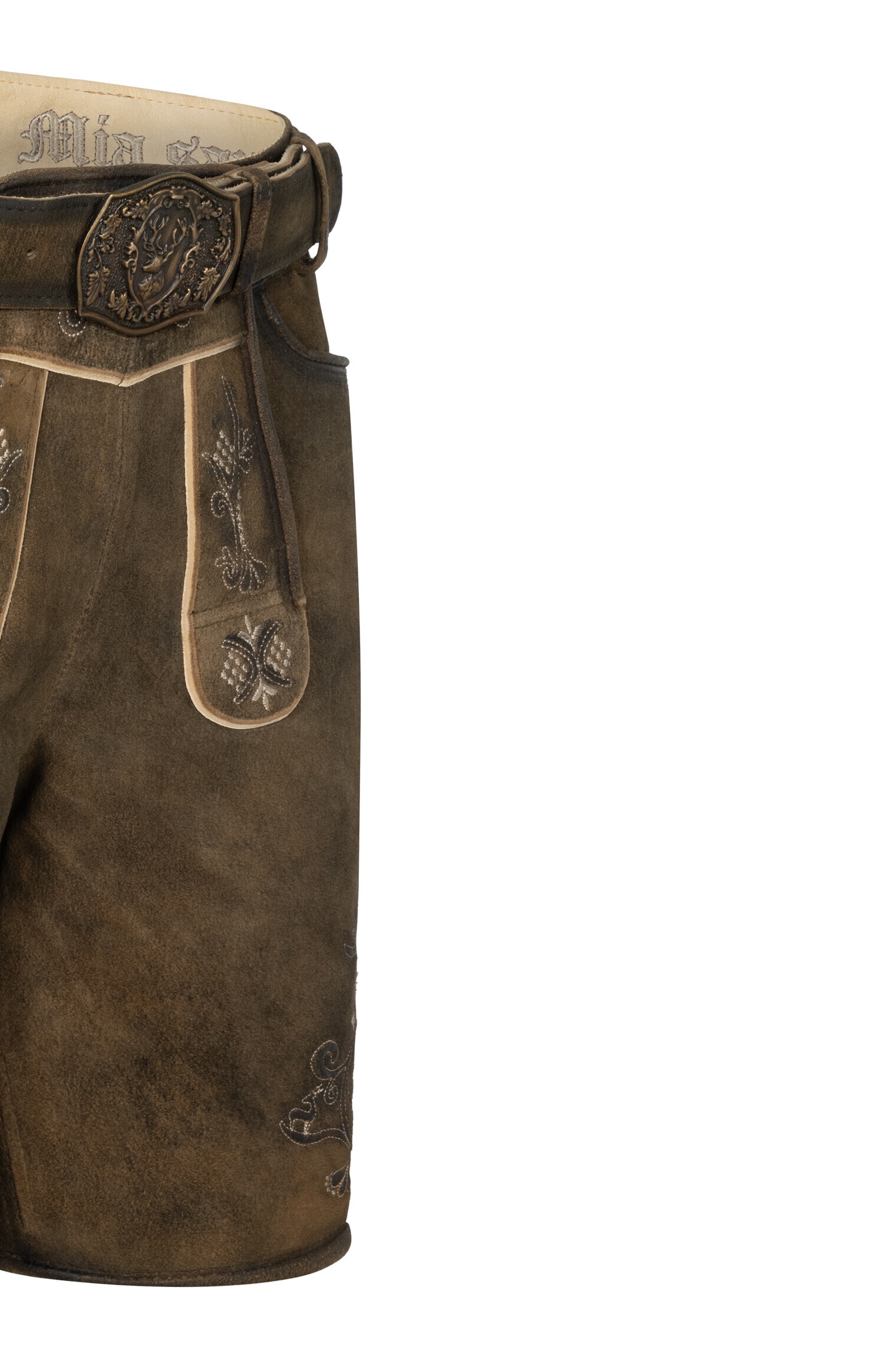 Nübler Trachtenlederhose »Lederhosen kurz Latz Mondsee«