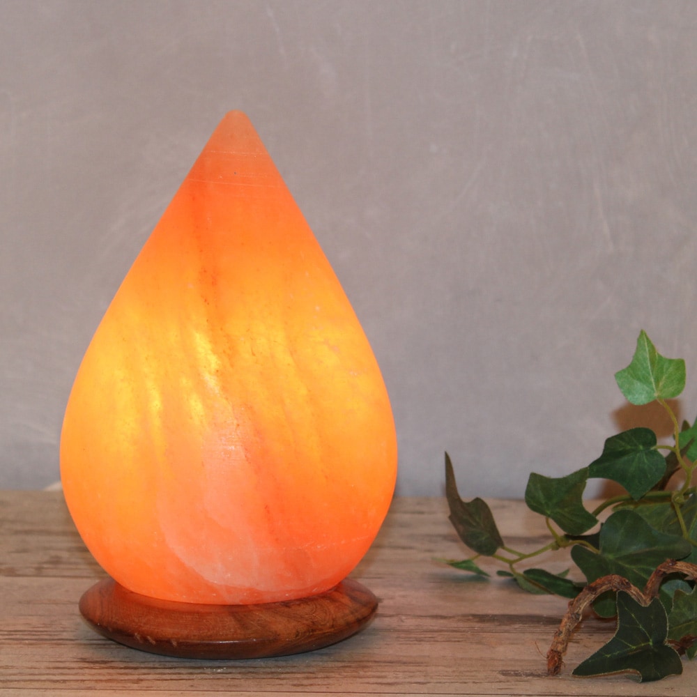 HIMALAYA SALT DREAMS | Unikat, Stein ein aus Handgefertigt Salzkristall-Tischlampe H: - bestellen Salzkristall cm »Drop«, BAUR ca.20 jeder