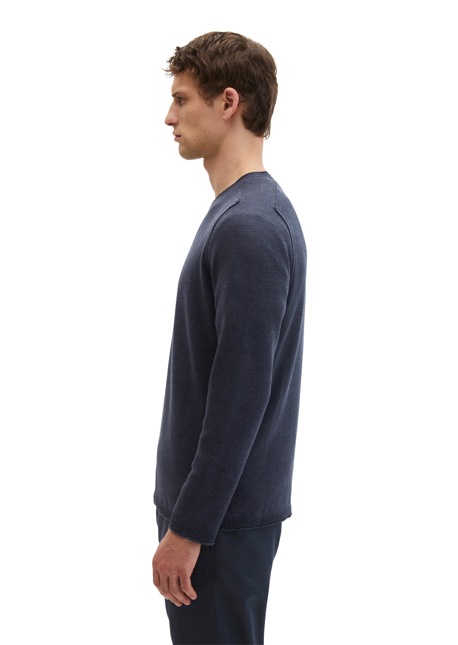 Marc O'Polo Rundhalspullover »aus Bio-Baumwolle und Leinen«