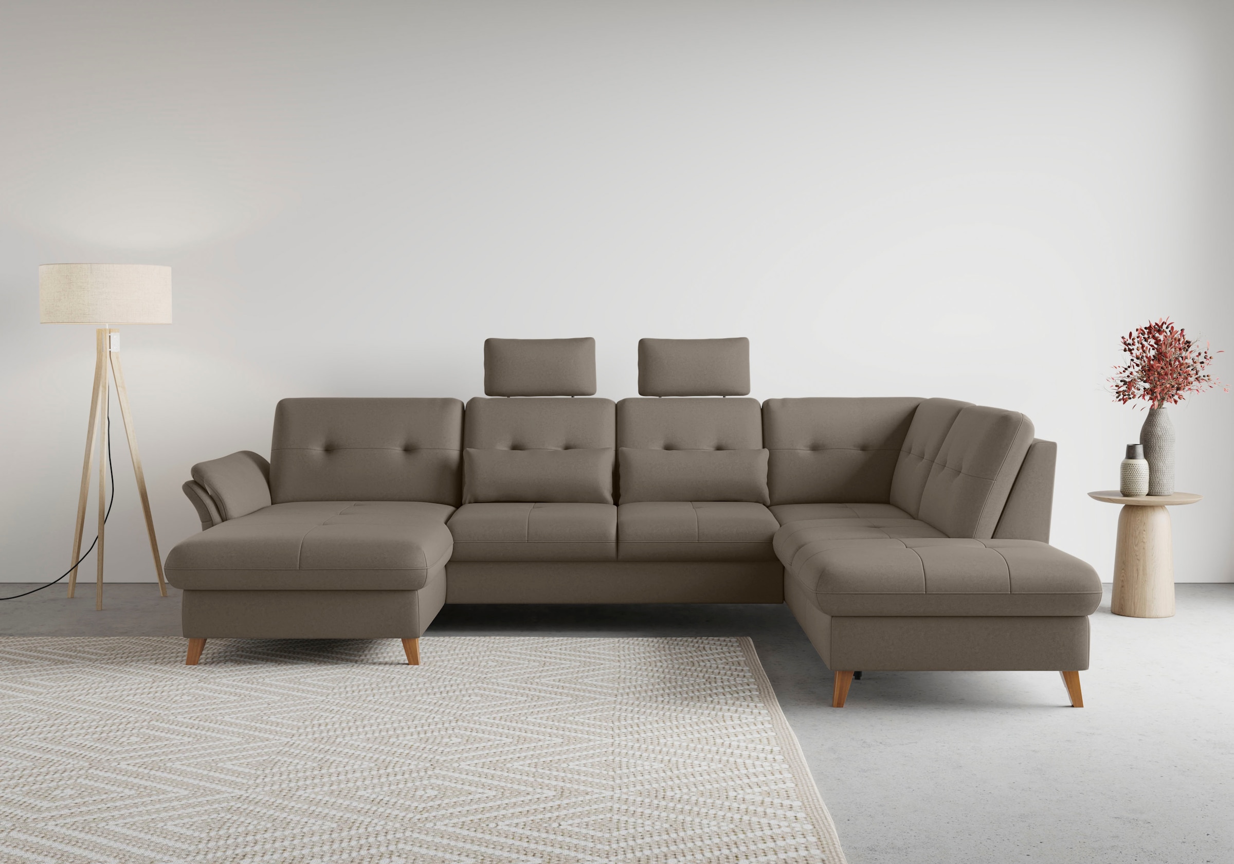 sit&more Wohnlandschaft »Göteborg«, inkl. Sitztiefenverstellung, wahlweise mit Bettfunktion & Bettkasten