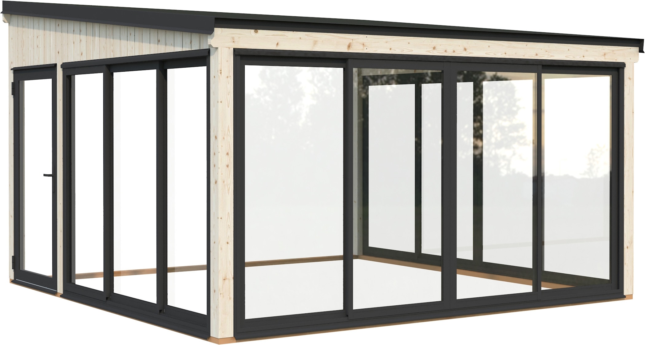 Palmako Holzpavillon »Lumi 16,6 m² Slide Plus« BxTxH: 425x430x276 cm