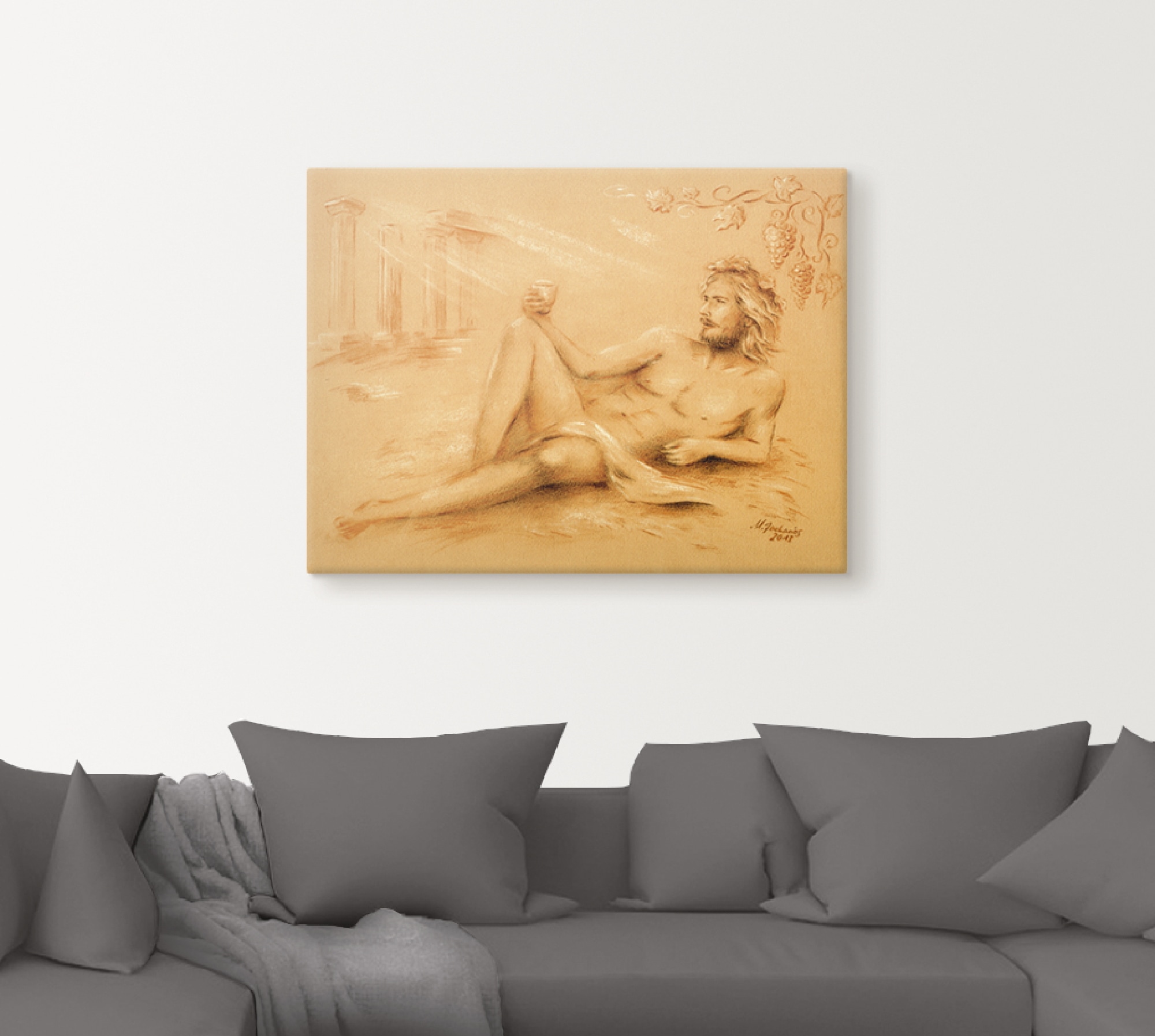 Artland Wandbild »Dionysos Gott des Weines«, klassische Fantasie, (1 St.), als Alubild, Leinwandbild, Wandaufkleber oder Poster in versch. Größen