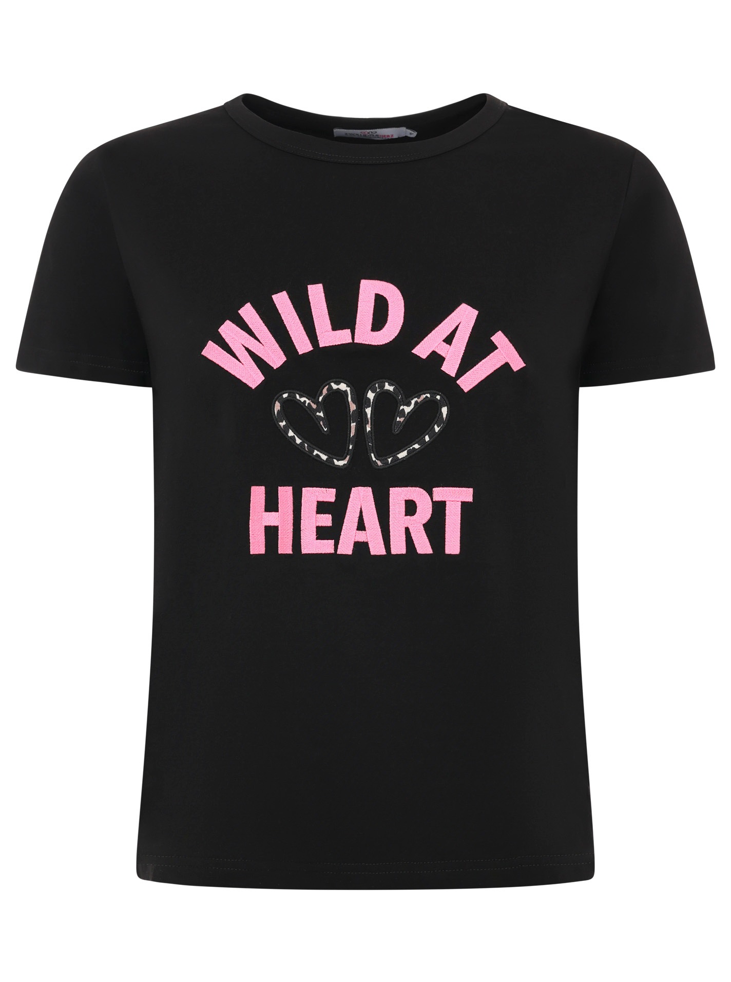 Zwillingsherz T-Shirt »"Leo Herzen"« leo Herzen, gestickter Schriftzug, Rundhals, kurzarm