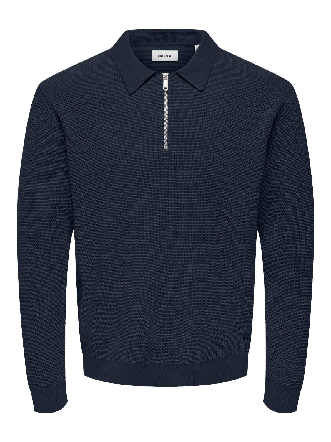 ONLY & SONS Polokragenpullover »ONSMATTEO LS ZIP POLO«