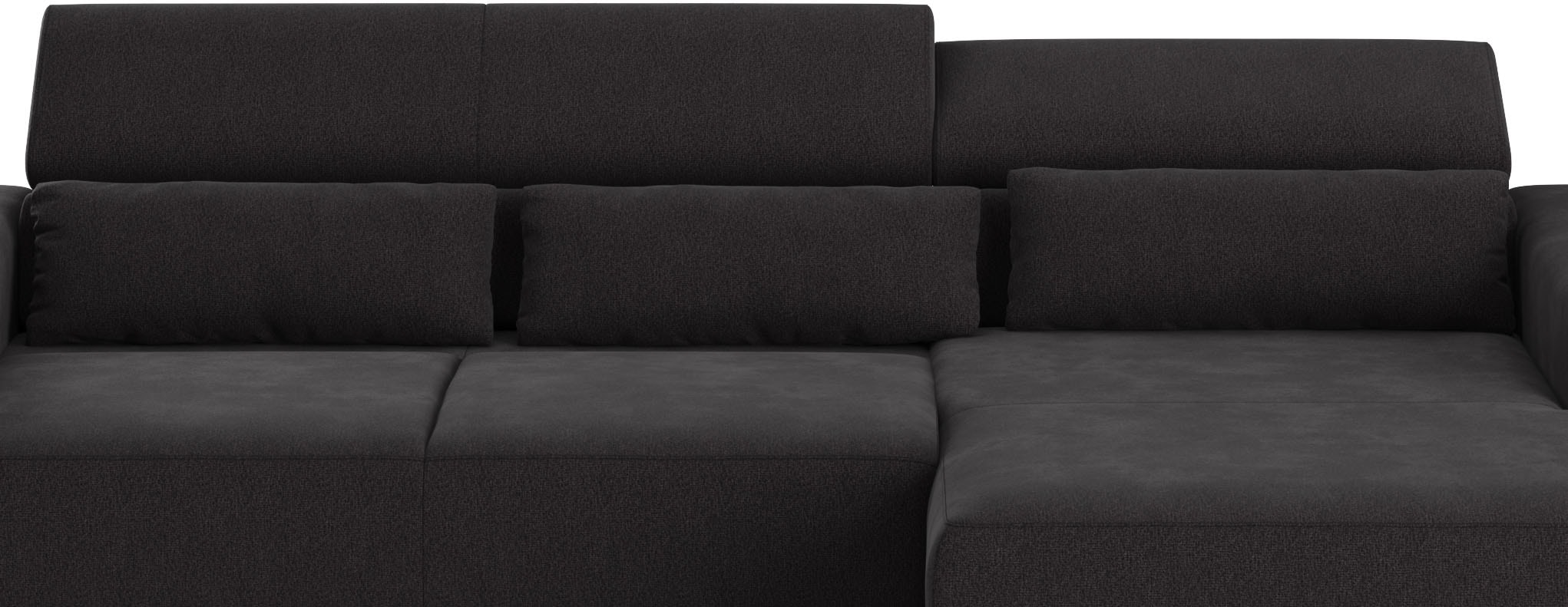 COTTA Ecksofa »Side L-Form, mit Kopfteilverstellung & 3 Nierenkissen«, optional motorische Sitztiefenverstellung