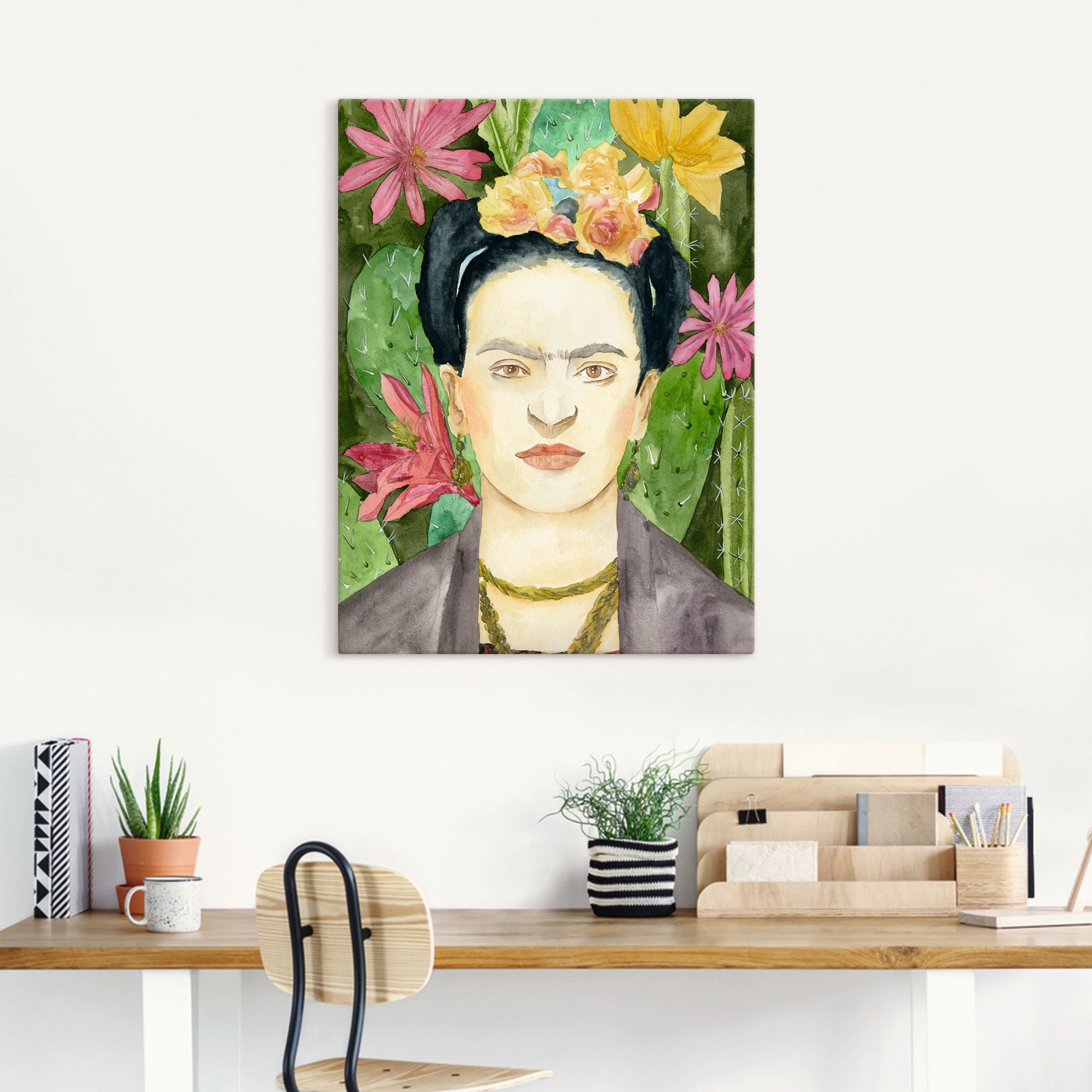 Artland Wandbild »Frida Kahlo I«, Bilder von Frauen, (1 St.), als Leinwandbild, Poster in verschied. Größen