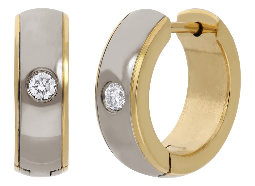 TITANIA Paar Creolen »Titancreolen« mit Lab Grown Diamonds