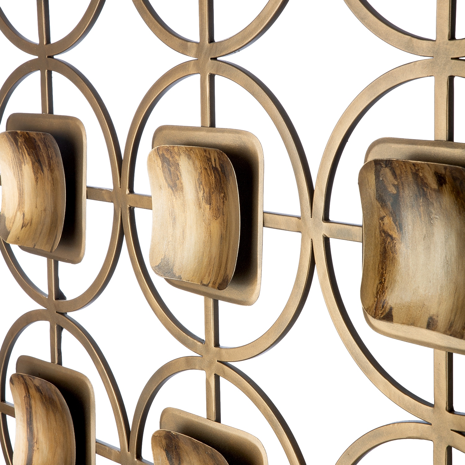 GILDE Wanddekoobjekt »Wandrelief rechteckig Geometrie« Wandrelief, Geometrie, Wanddekoration, Kreismotiv, Dekoration modern