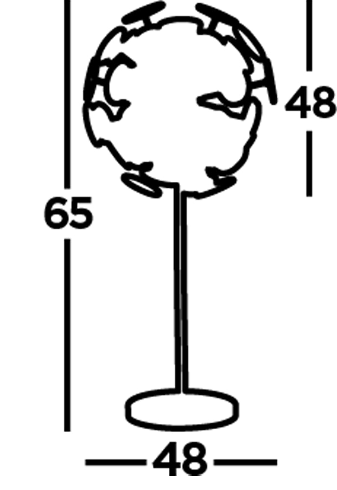 Searchlight Tischleuchte »Discus 3Lt Table Lamp - Black Metal & Black & Gold PC Discs« E14 1 Stk.
