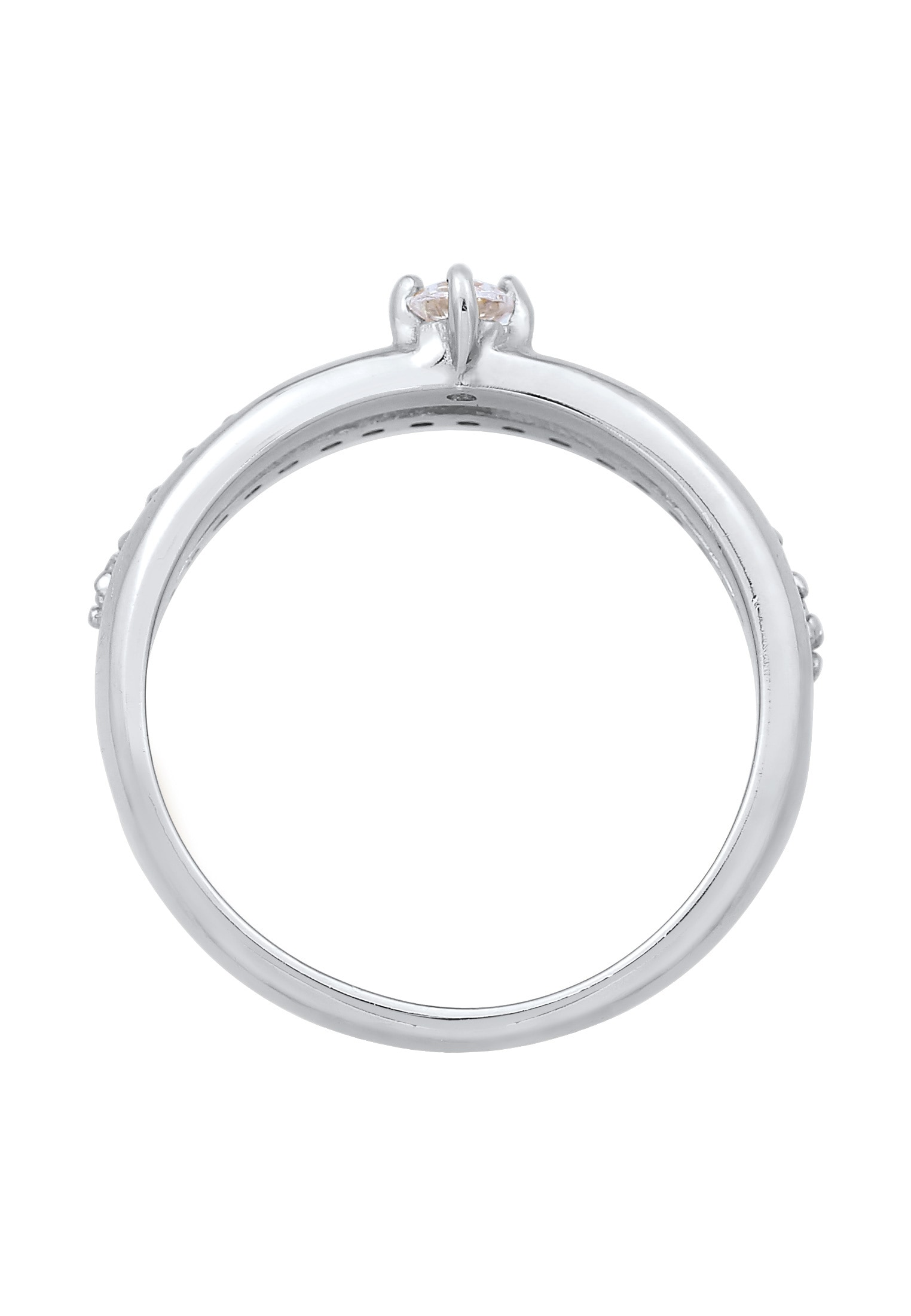 Elli Fingerring »Zirkonia Solitär Verlobung 925 Silber«