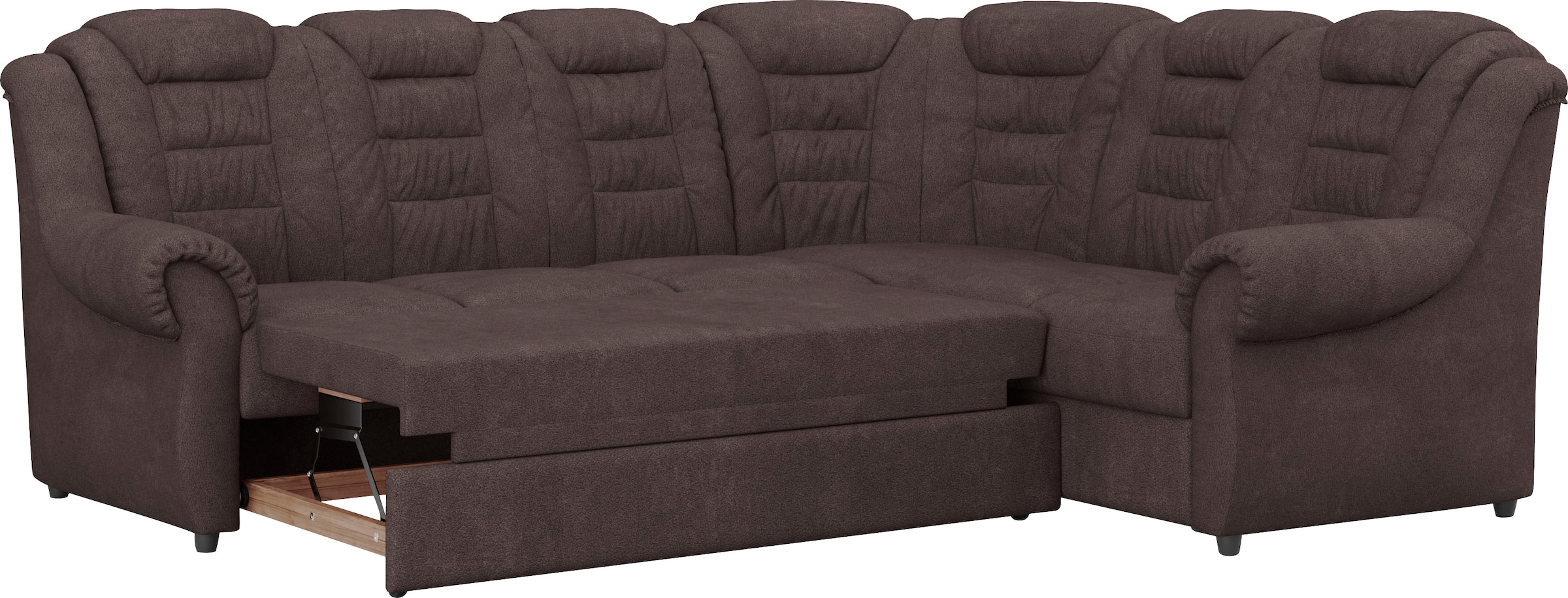 Home affaire Ecksofa »Boston L-Form«, mit hoher Rückenlehne, optional mit Bettfunktion und Stauraum