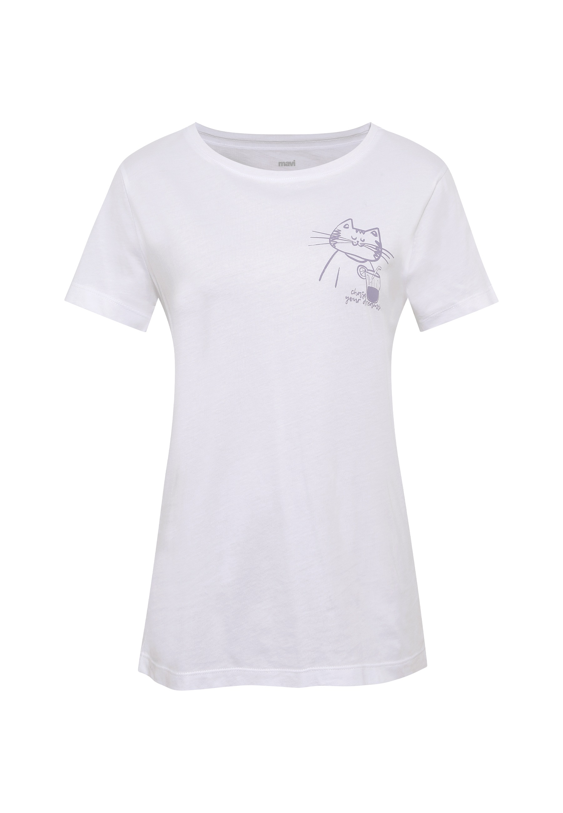 Mavi T-Shirt »CAT DRINK TEE«, Katzen T-Shirt