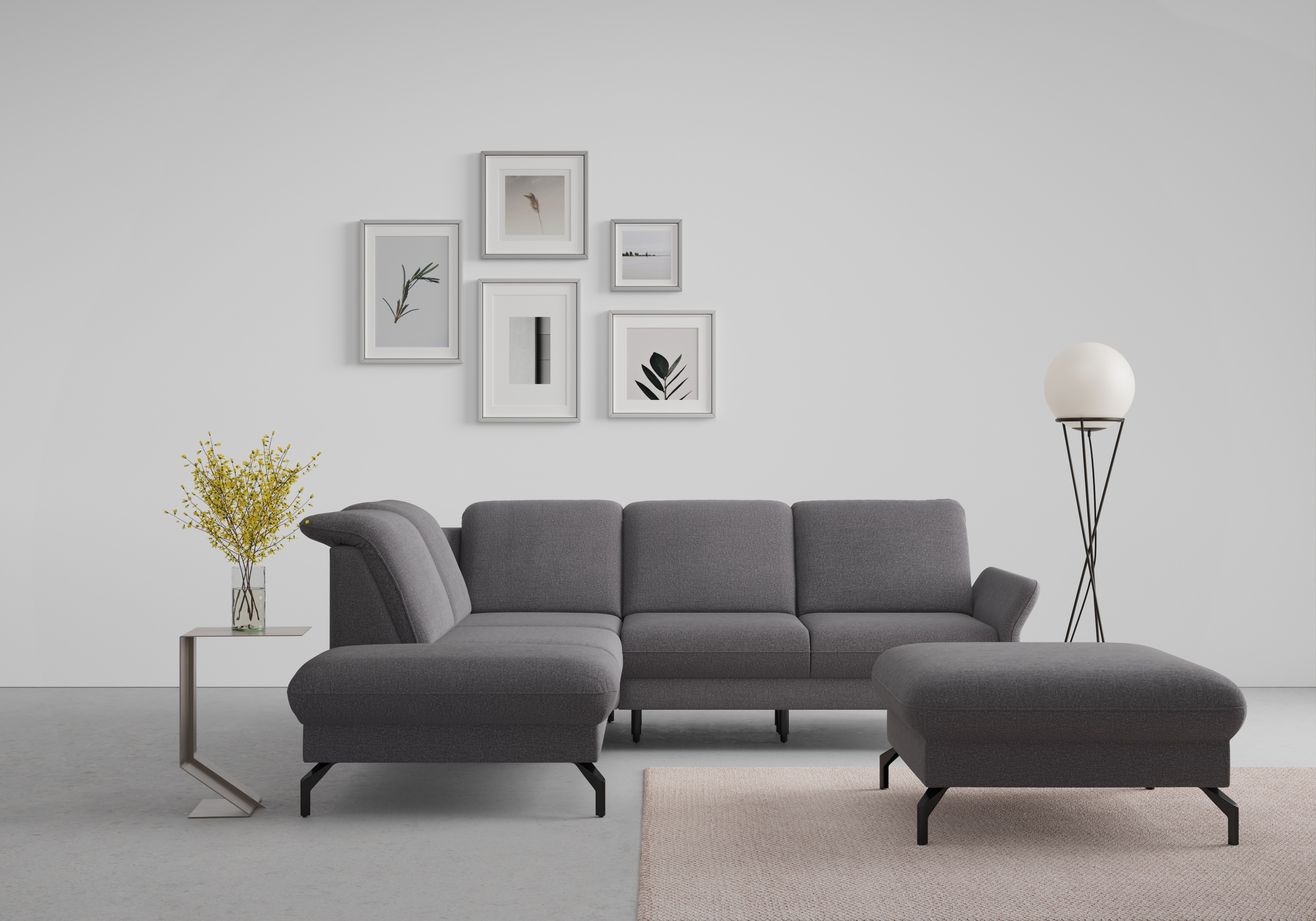 sit&more Ecksofa "Fashion L-Form" wahlweise mit Kopfteilverstellung und Vorziehsitz, motorisch