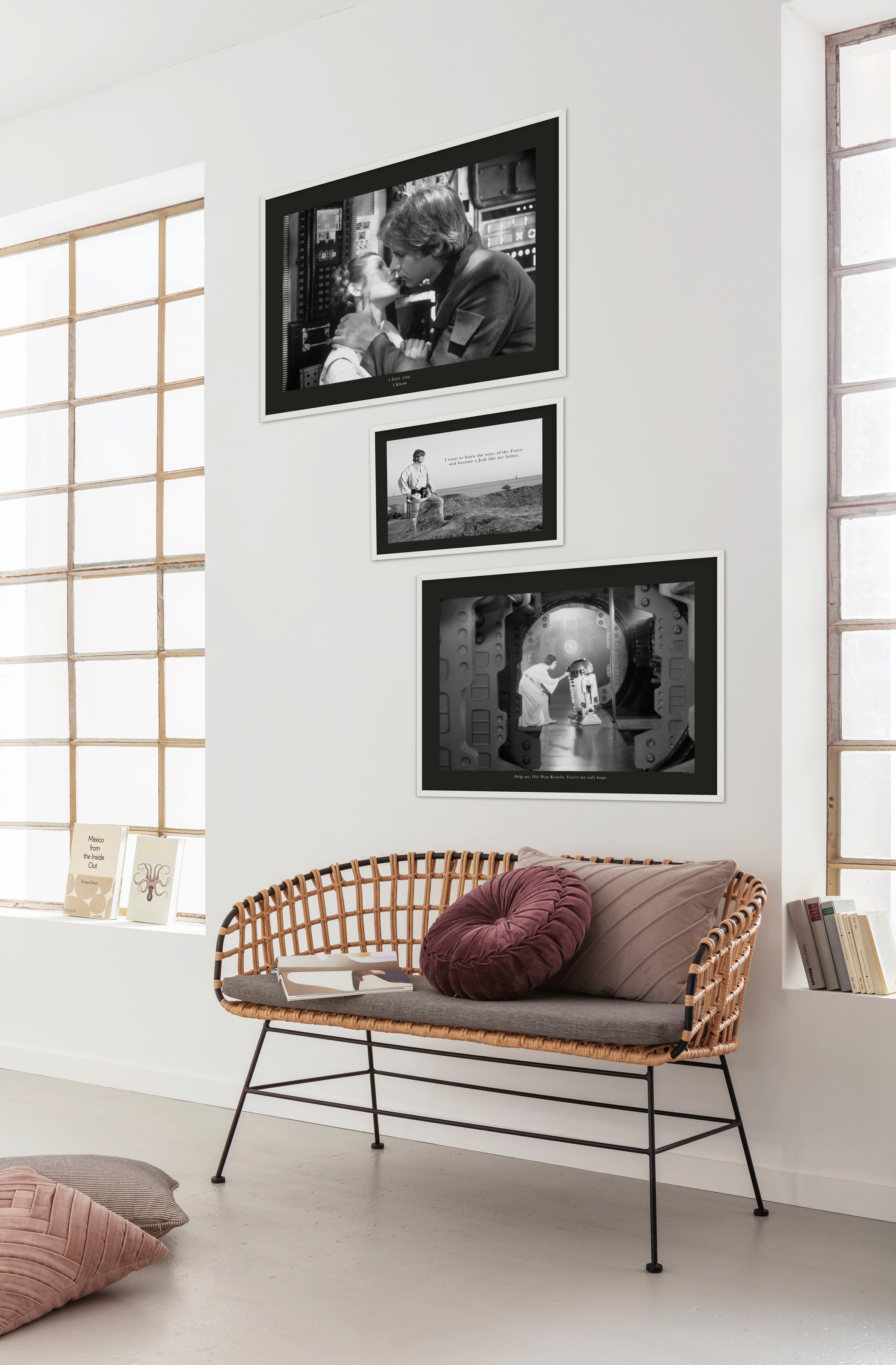 Thumbnail - Komar Bild "Star Wars Classic Leia Han Kiss Quote" Star Wars 1 Stk. tlg. Wandbild zur Dekoration im Kinderzimmer - ohne ...