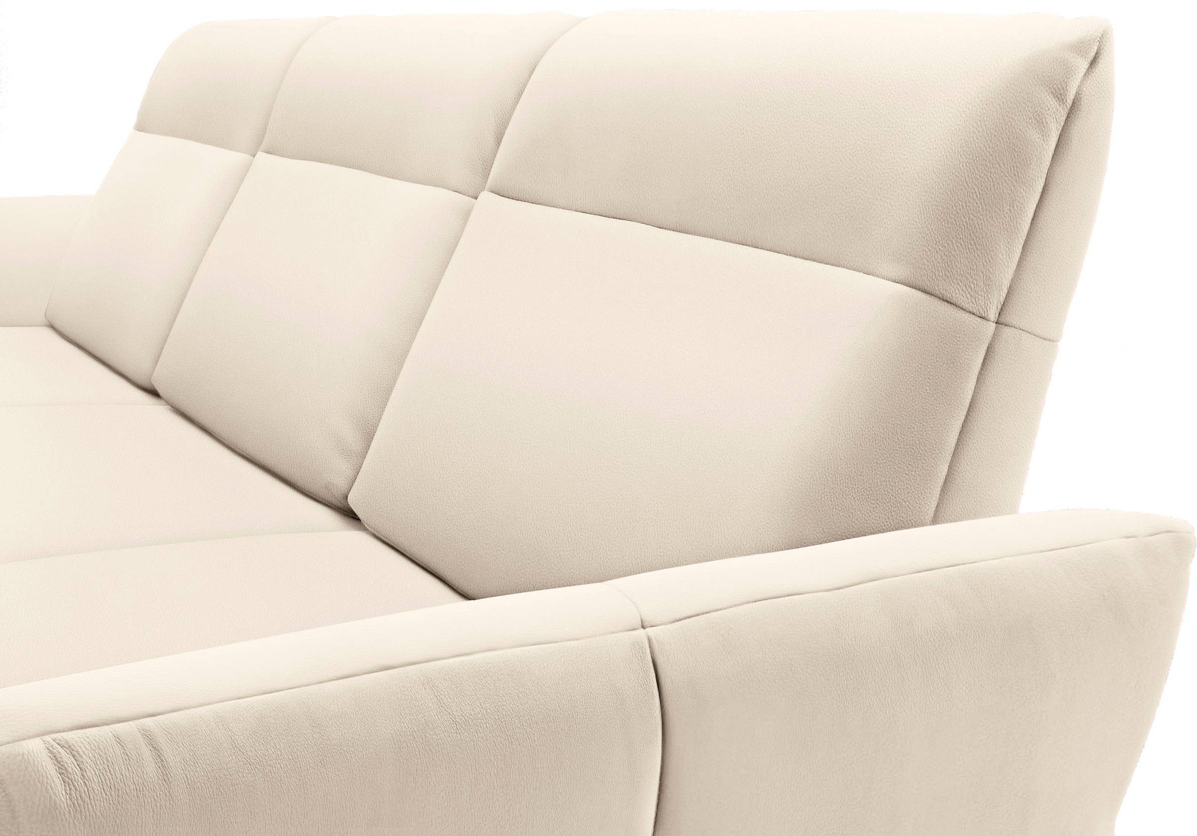 Creation BY ROLF BENZ Ecksofa »CR.460«, Sockel in Eiche, Alugussfüße in umbragrau, Breite 298 cm