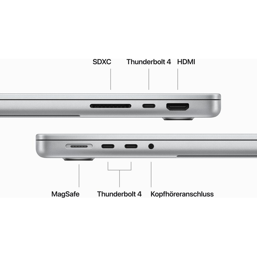 Apple Notebook »MacBook Pro 14''«, 35,97 cm, / 14,2 Zoll, Apple, M3 Pro, 14-Core GPU, 2000 GB SSD