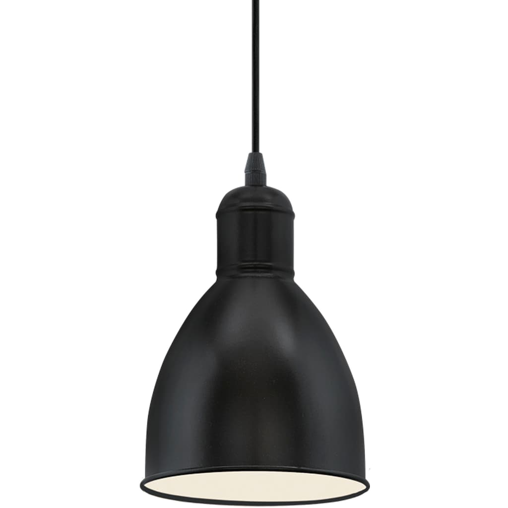 EGLO Pendelleuchte »PRIDDY«, 1 flammig-flammig, schwarz, weiß / Ø15,5 x H110 cm / exkl. 1 x E27 (max. 40W)