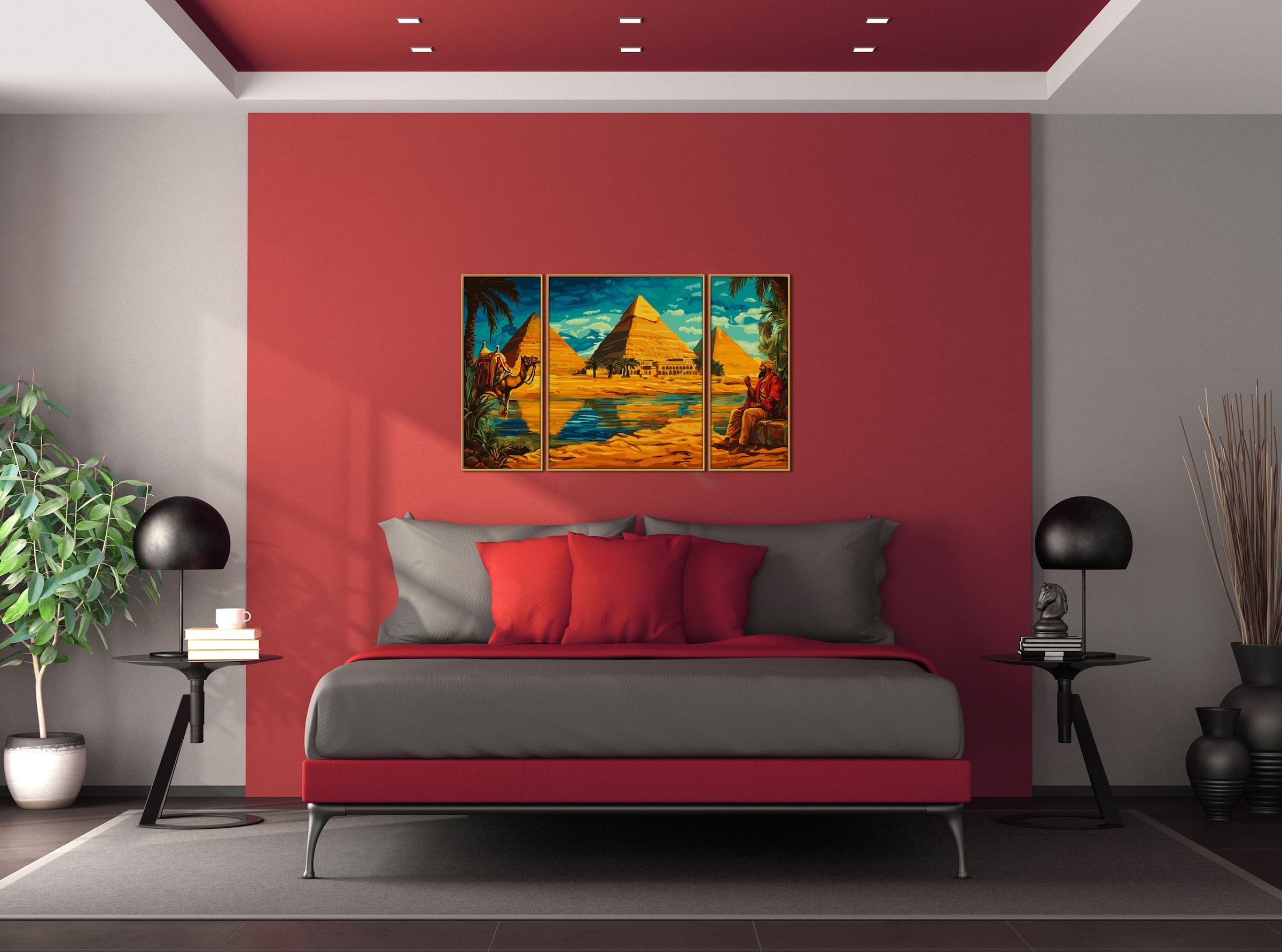 Schipper Malen nach Zahlen »Meisterklasse Triptychon - Ägypten« Made in Germany