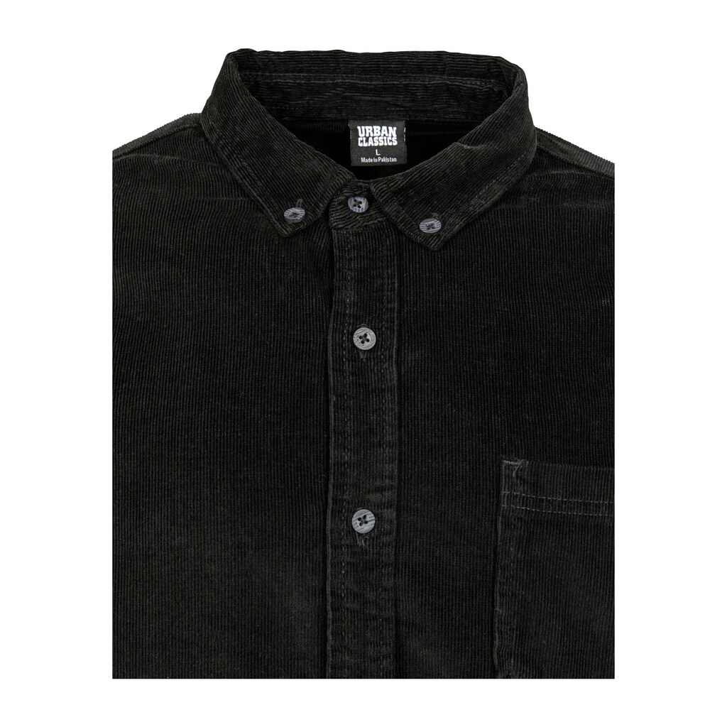 URBAN CLASSICS Langarmhemd »Urban Classics Herren Corduroy Shirt«, (1 tlg.)