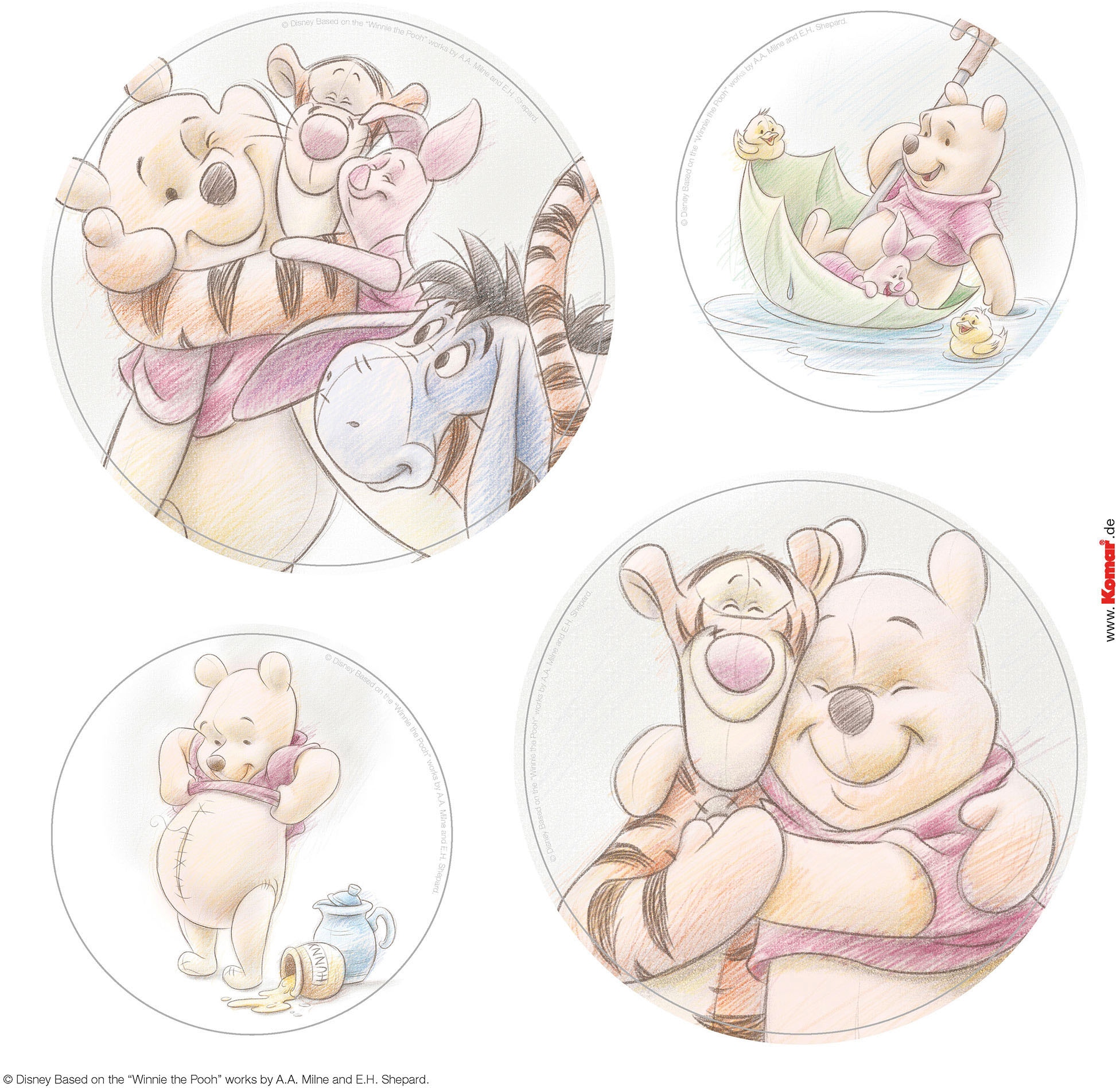 Komar Fensterbild »Winnie the Pooh Wonderful« Fenstersticker, selbsthaftend