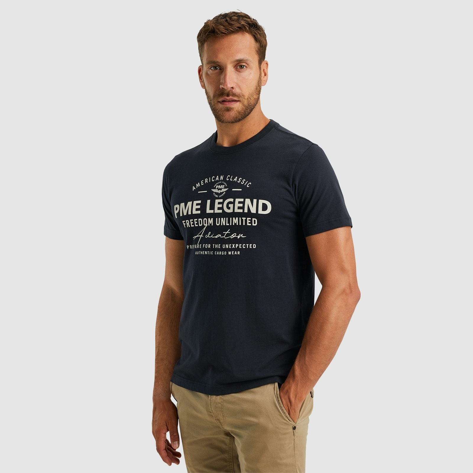 PME LEGEND T-Shirt "Short sleeve r-neck single jersey", mit Frontprint günstig online kaufen