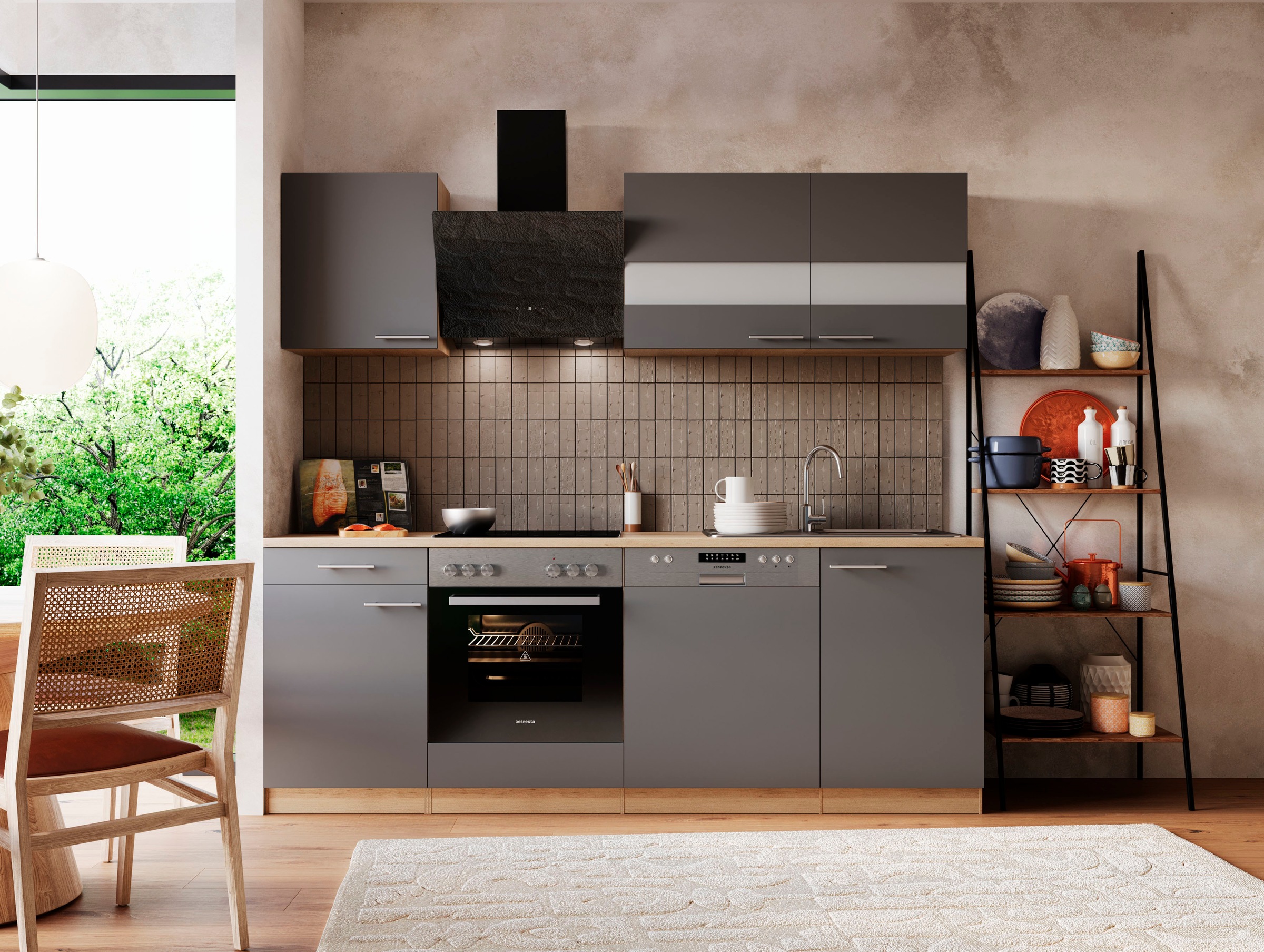 RESPEKTA Küche "Merle" Breite 220 cm, mit Soft-Close, in exklusiver Konfigu günstig online kaufen