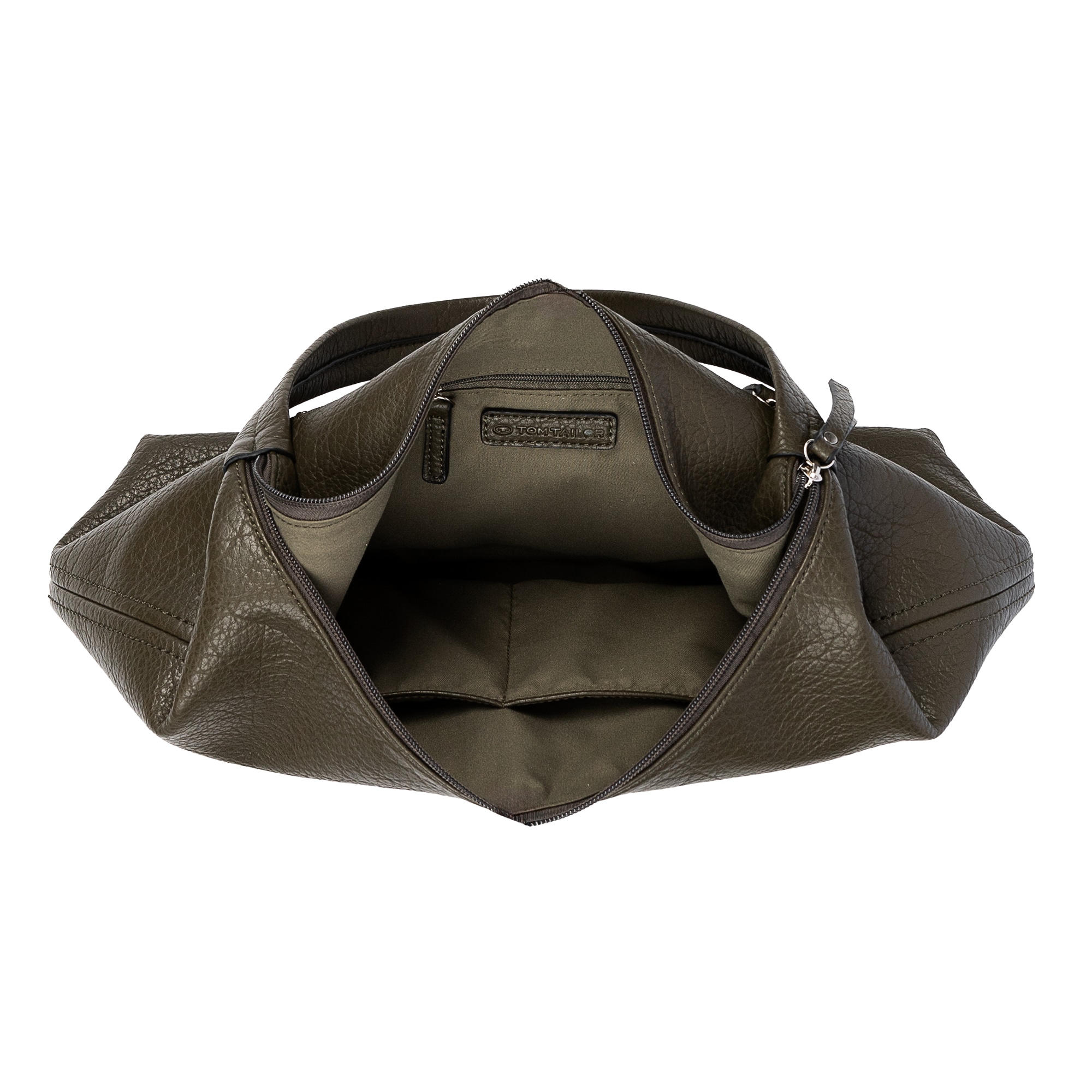 TOM TAILOR Hobo »Evelina«, aus weichem Lederimtitat in lässiger Trapezform mit dekorativen Seiten