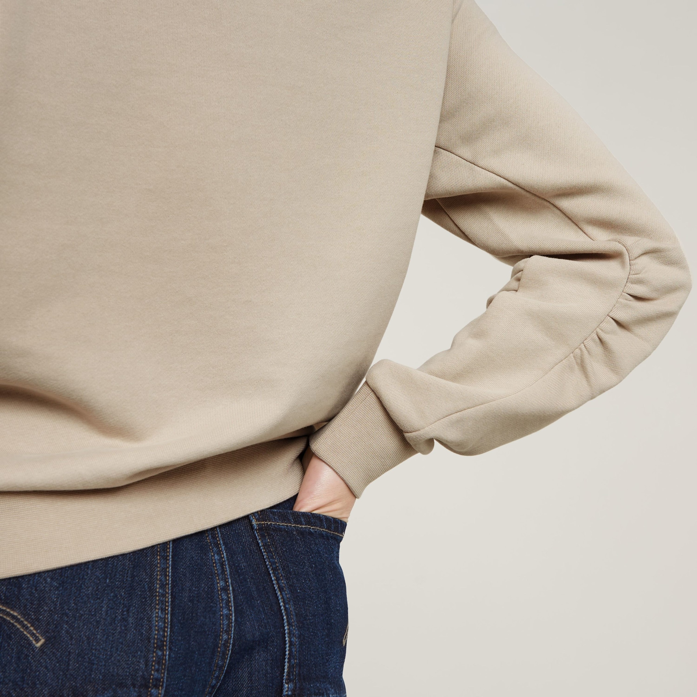 G-STAR Sweater »Sleeve Construction«, mit Raffung an den Ellbogen