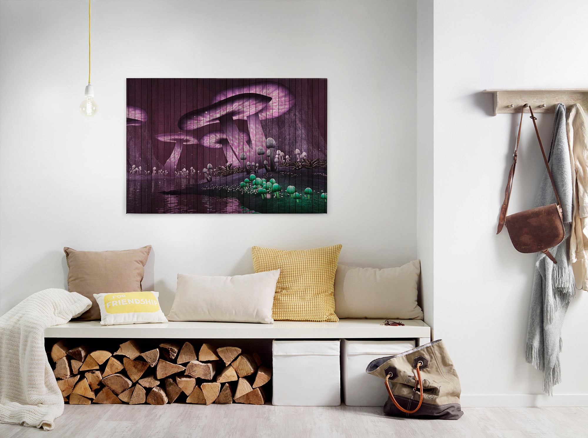 A.S. Création Leinwandbild "fantasy" Abstrakt Kunst 1 Stk. tlg. Keilrahmen Bild Holzoptik Fantasiewelt Leinwand-Bild Wohnzimmer modern